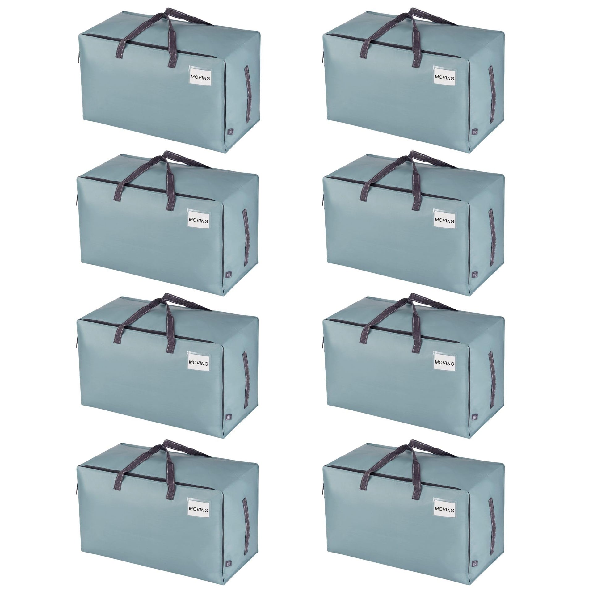 8 Pack Extra Large Heavy Duty Moving Bags with Wide Opening & Reinforced Handles (8 Count)