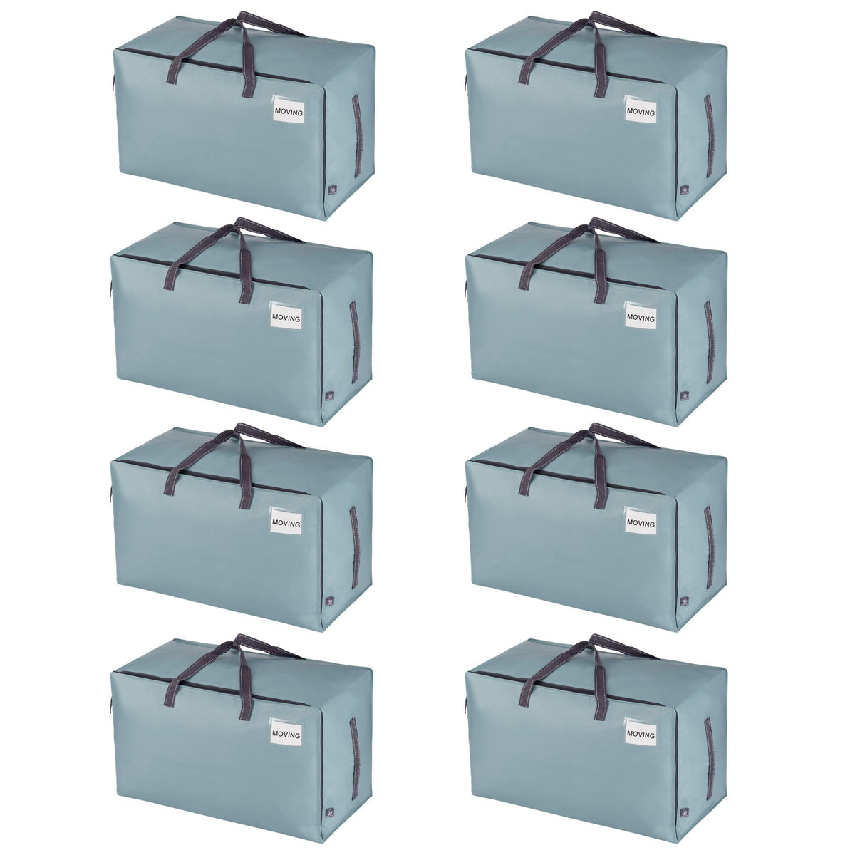 8 Pack Extra Large Heavy Duty Moving Bags with Wide Opening & Reinforced Handles (8 Count)