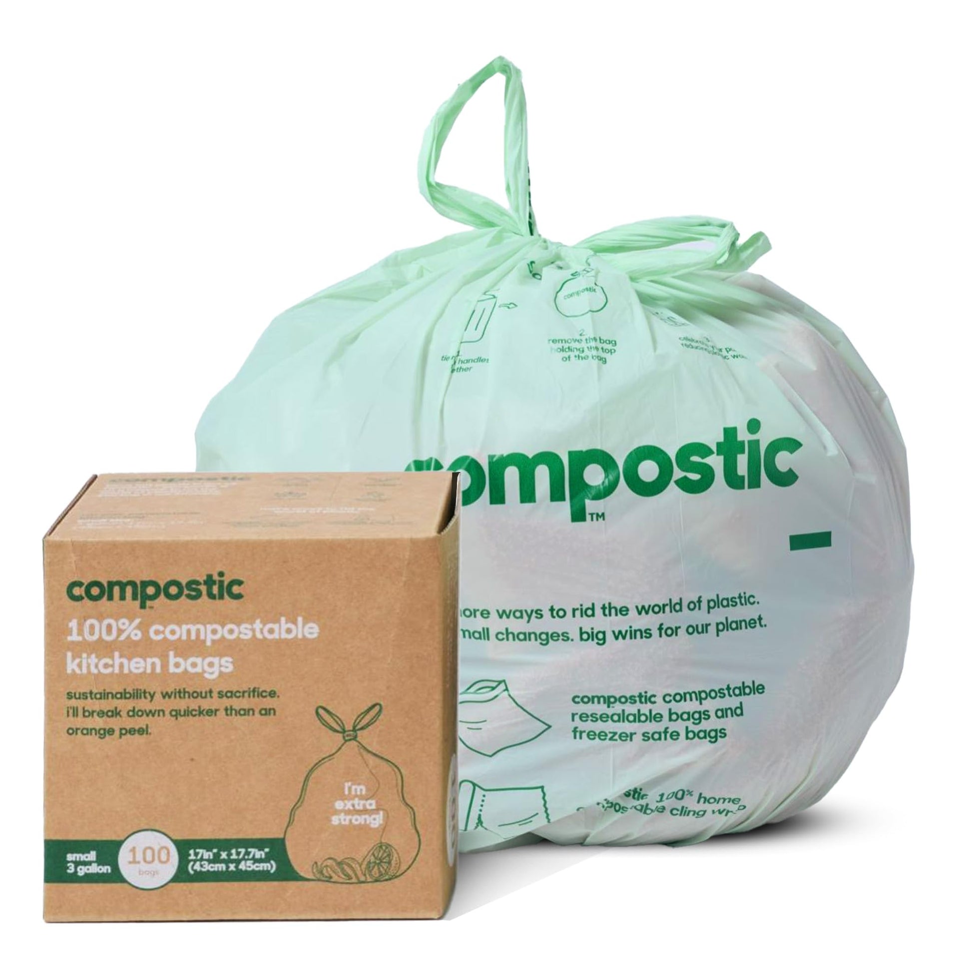 Compostable Trash Bags (100 Count)