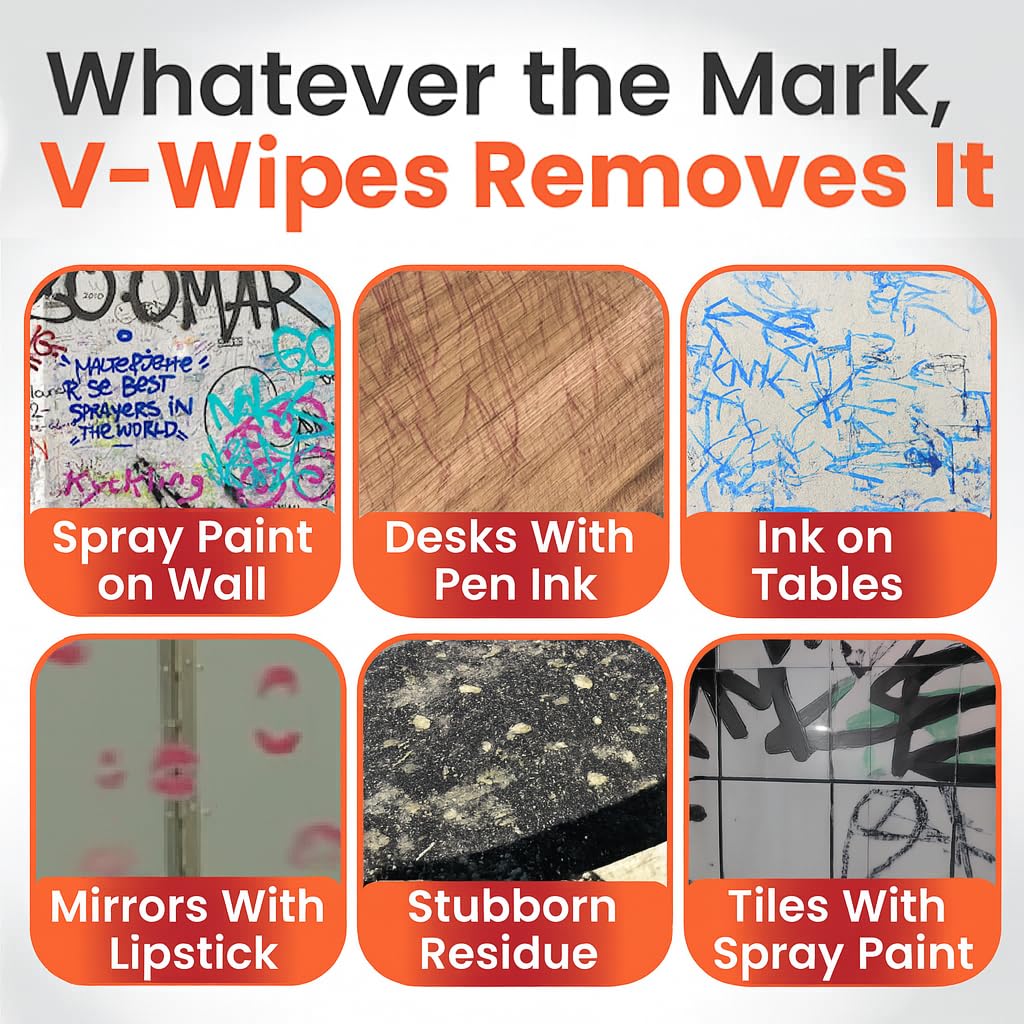 V Wipes Graffiti Remover Wipes