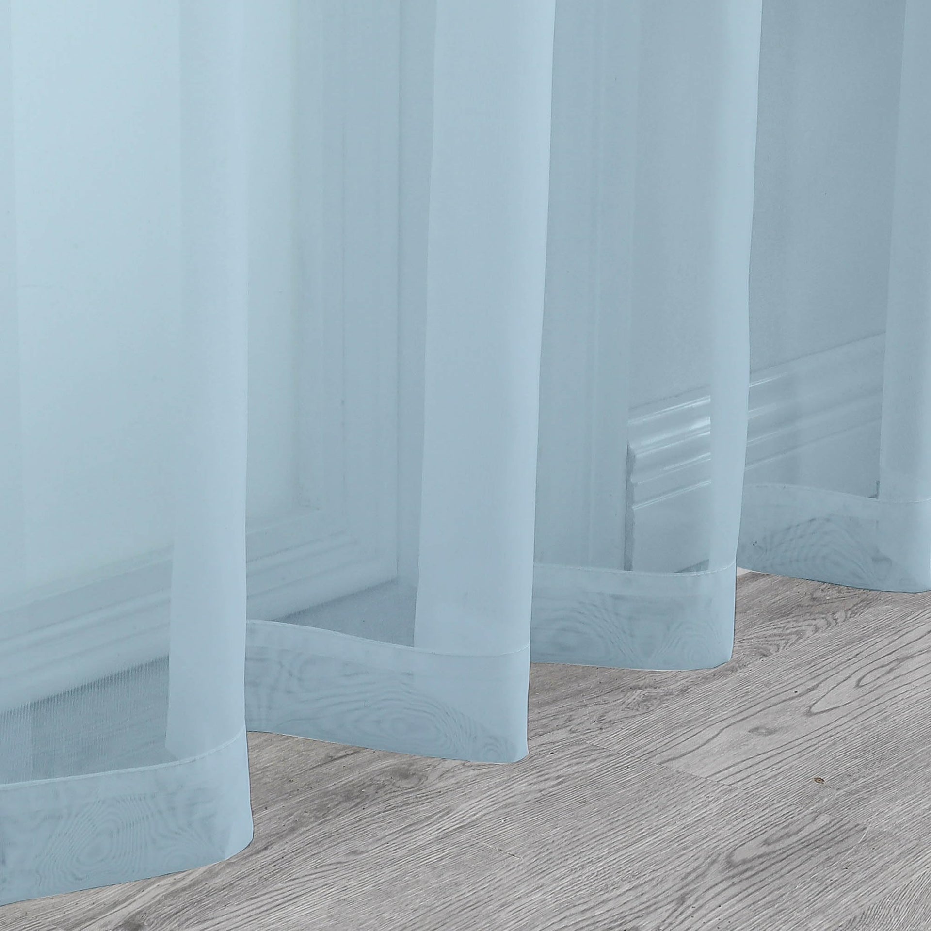 Sky Blue Sheer Valance for Windows (2 Count)