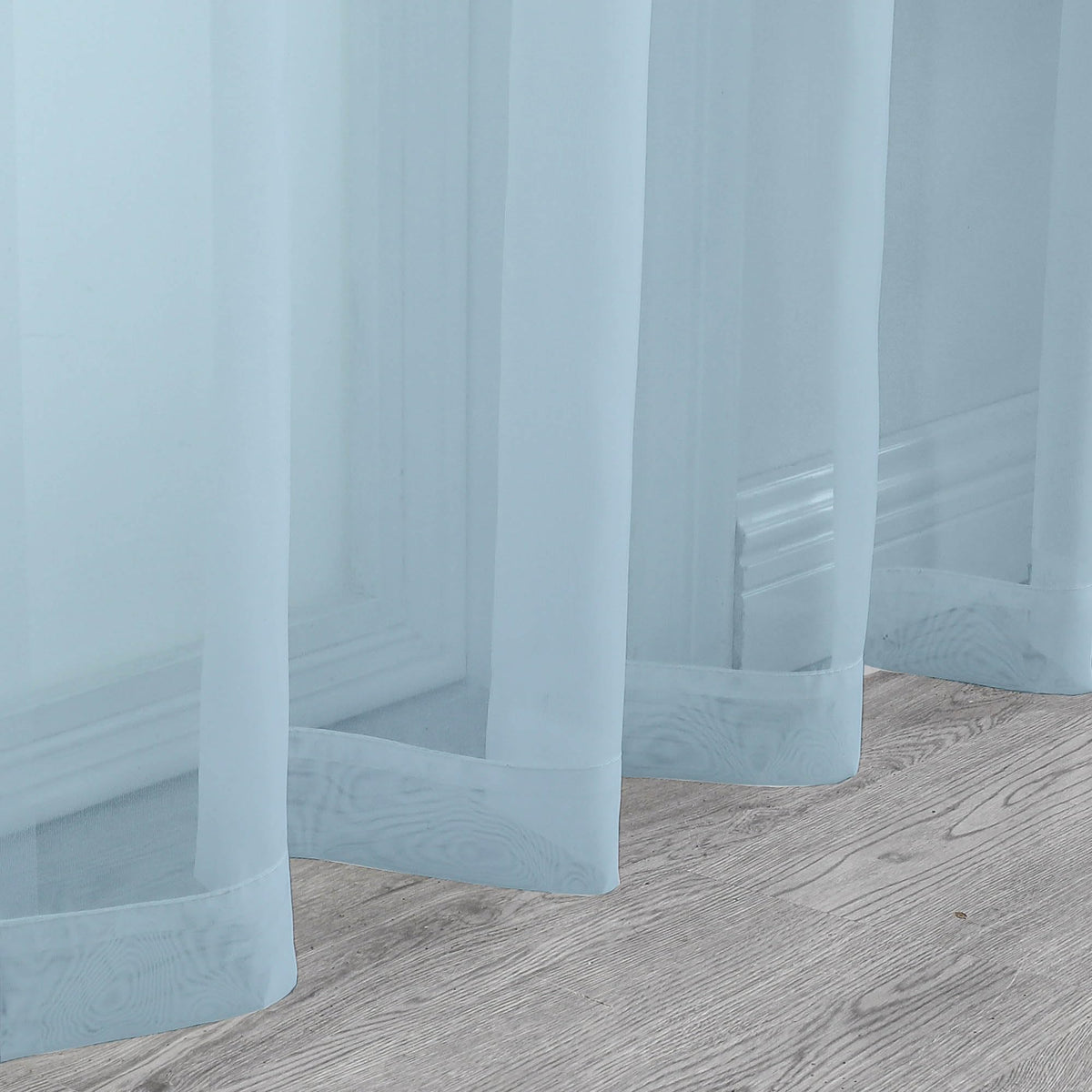Sky Blue Sheer Valance for Windows (2 Count)
