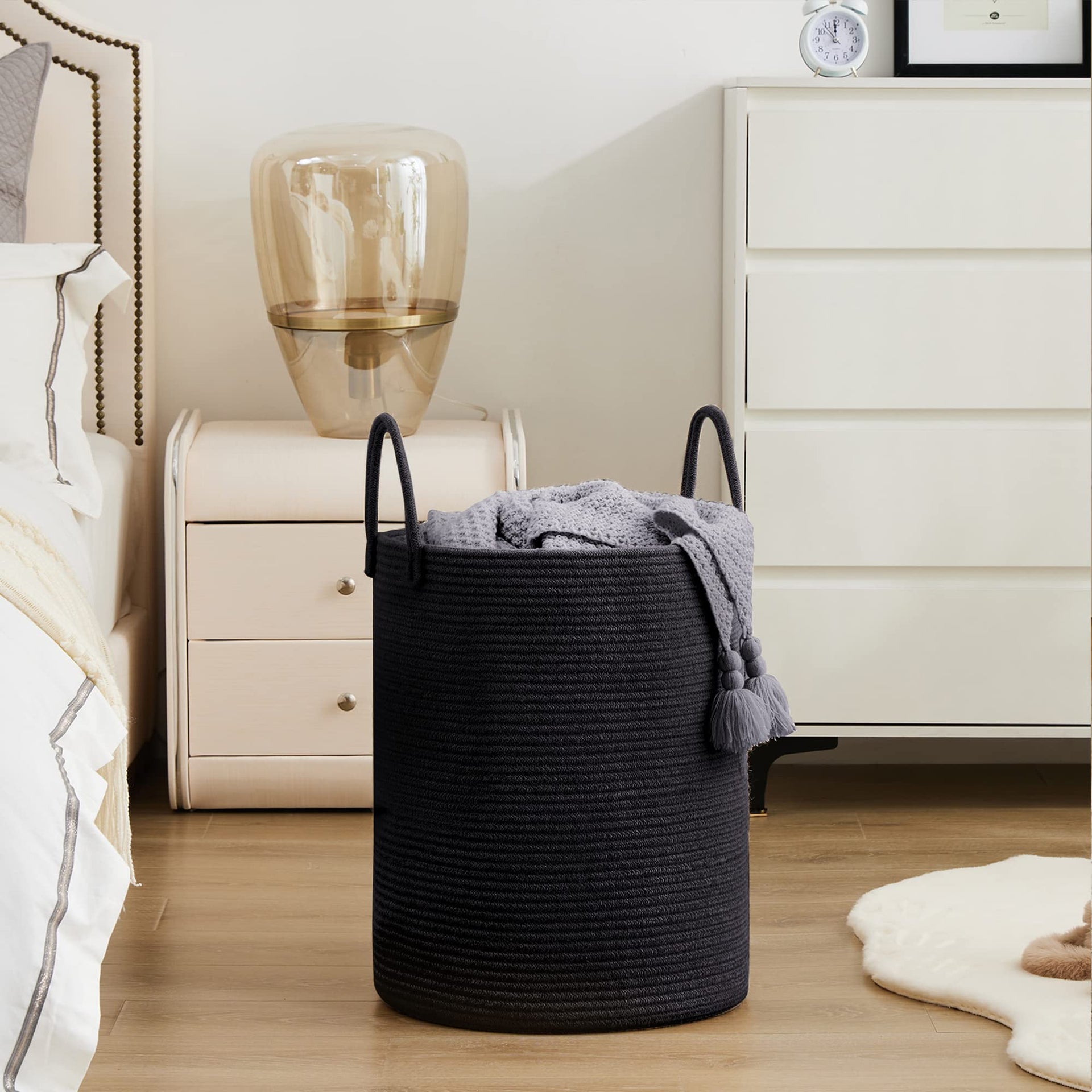 Woven Rope Laundry Hamper Basket - ModHome Supplies