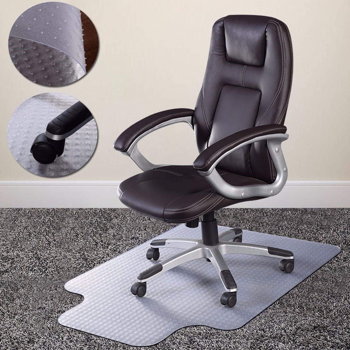 Chair Mat for Carpet 48"x 36" with Lip Chair Mat Thick and Sturdy