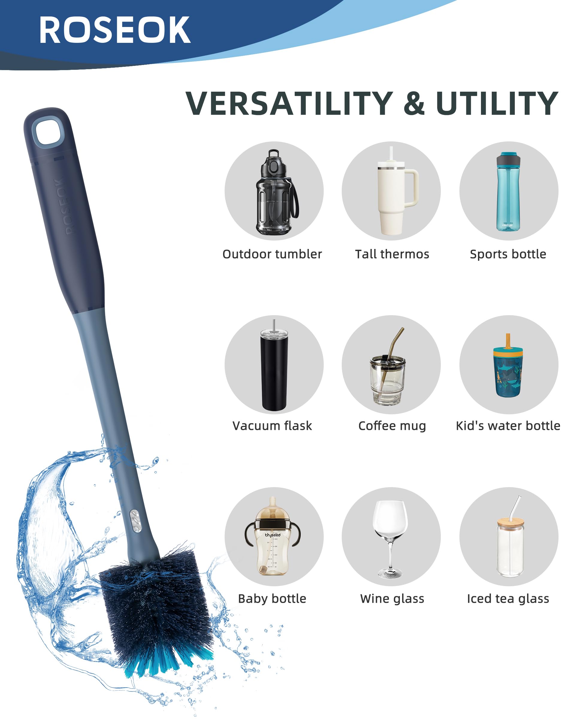 2 in 1 Bottle Brush with Straw Cleaner Brush