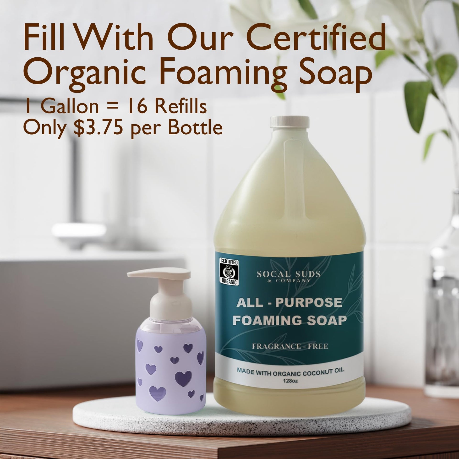 Foaming Hand Soap Dispenser Glass