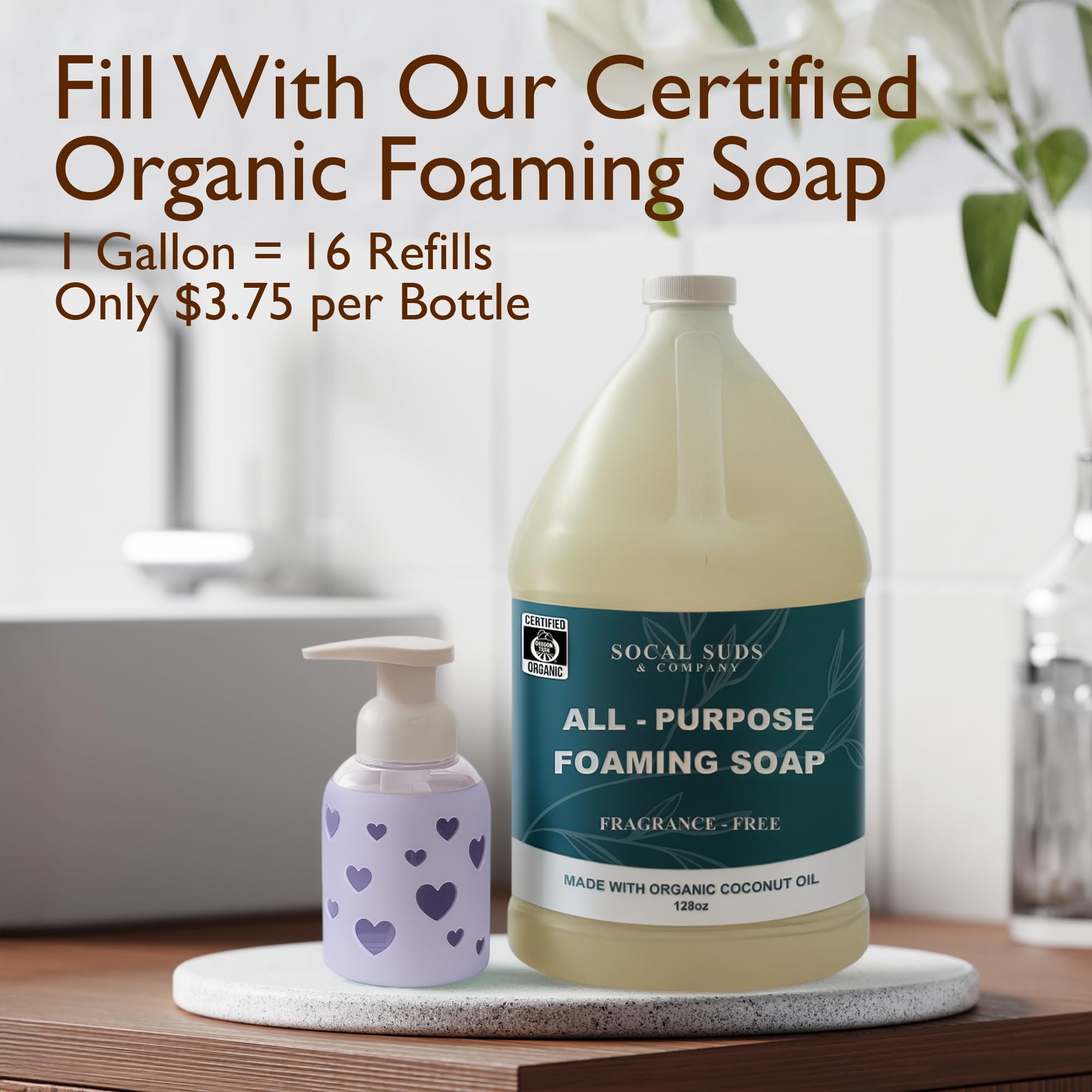 Foaming Hand Soap Dispenser Glass
