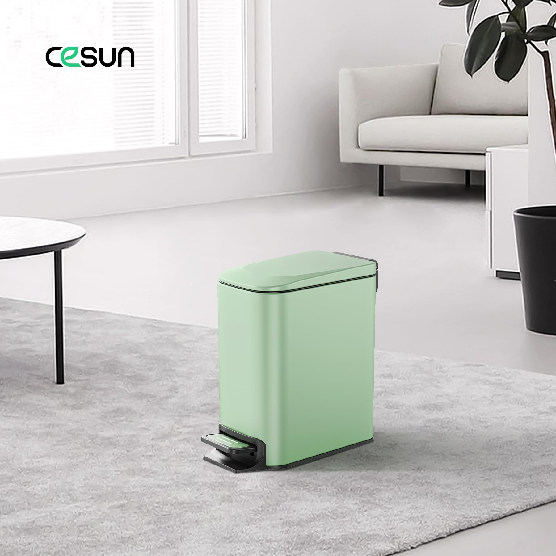 Small Bathroom Trash Can with Lid