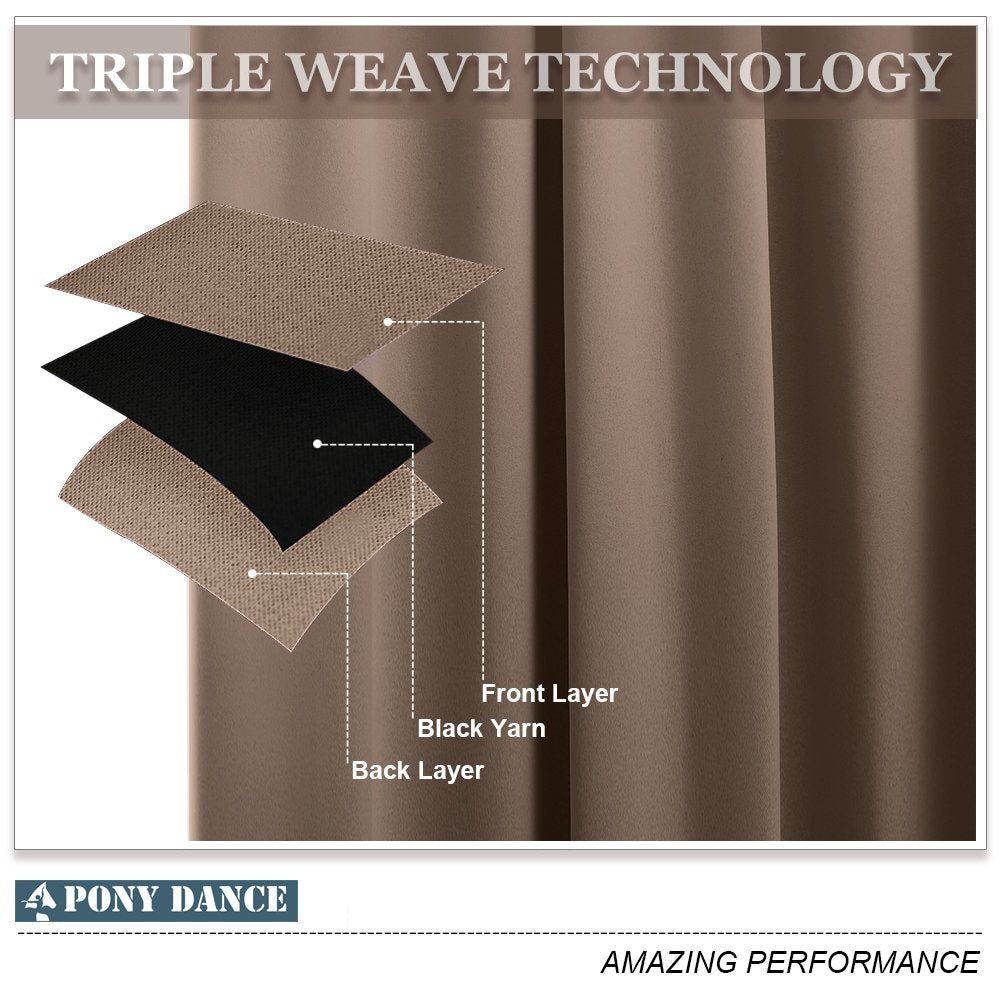Blackout Curtains Mocha (2 Count)