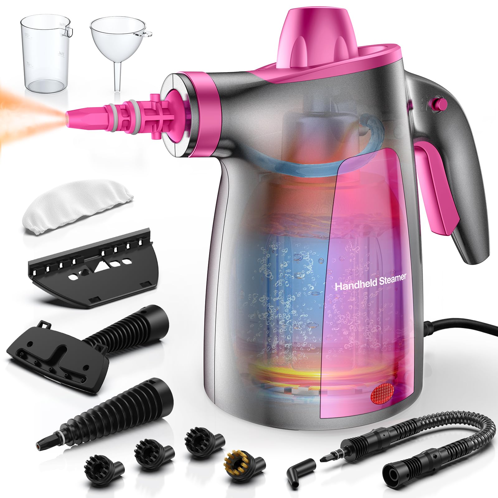 12Pcs Pressurized Handheld Steam Cleaner