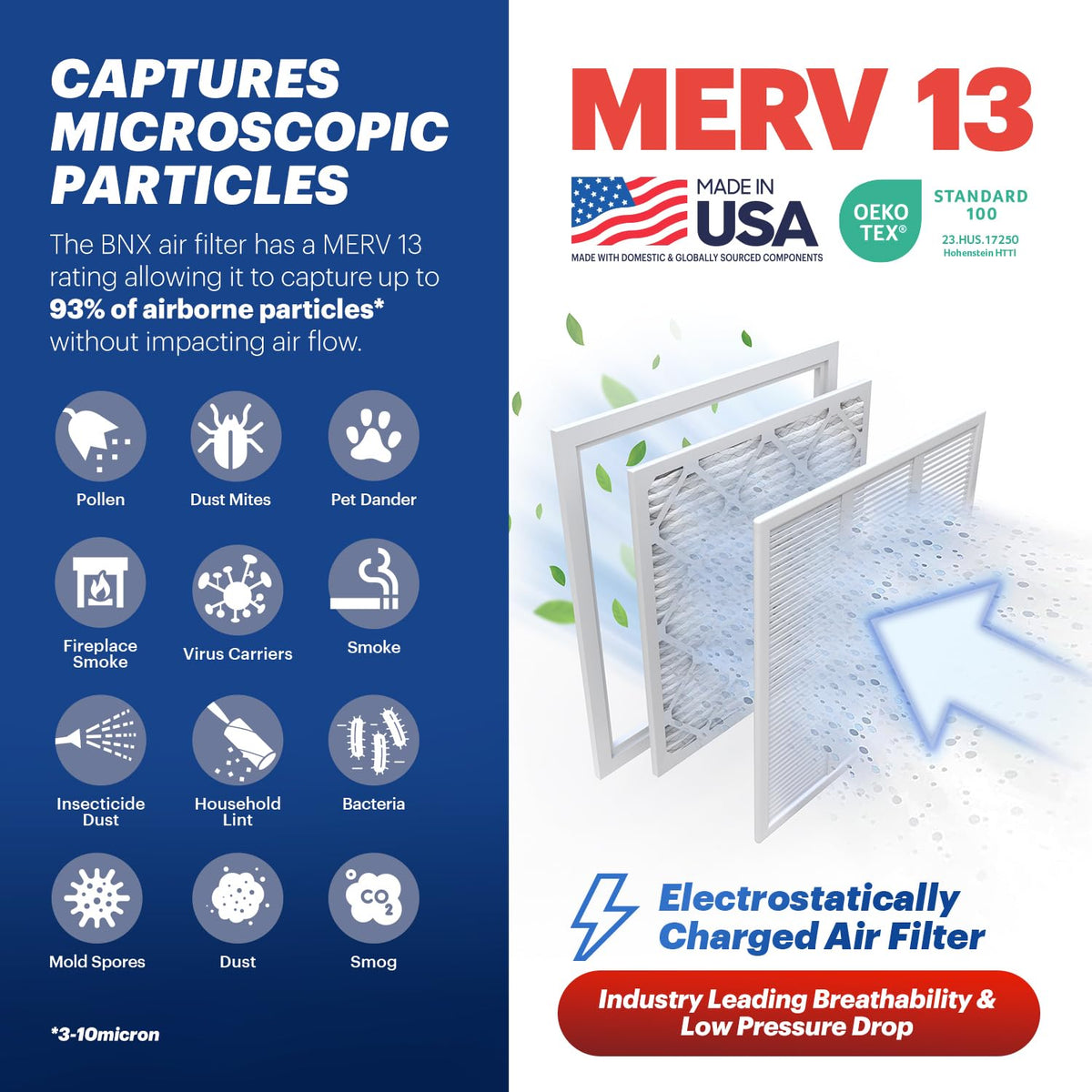 TruFilter 24x24x1 Air Filter MERV 13 (4 Count)