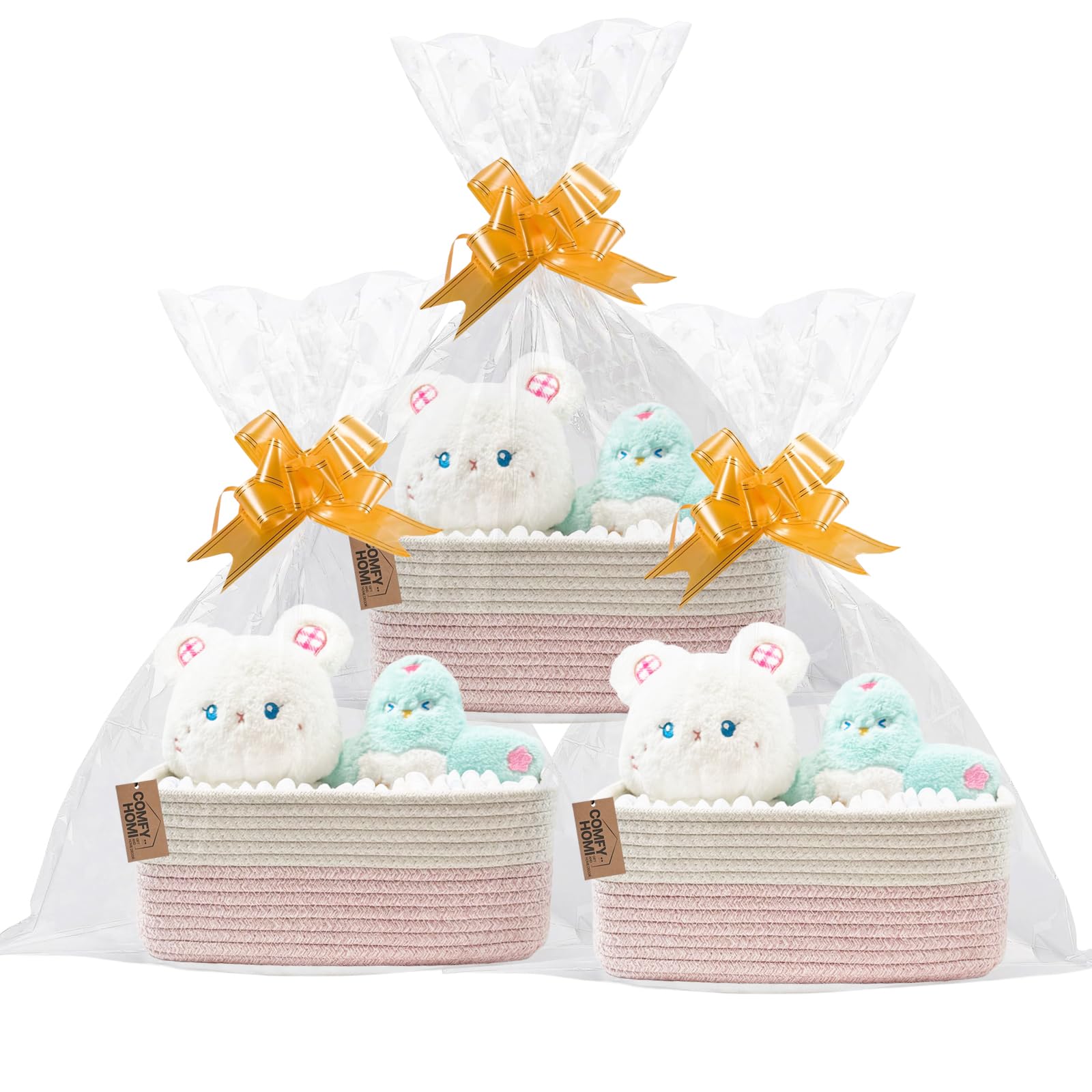 COMFY HOMI 11.5"x7.5"x4.7" Storage Baskets for Organizing (3 Count)