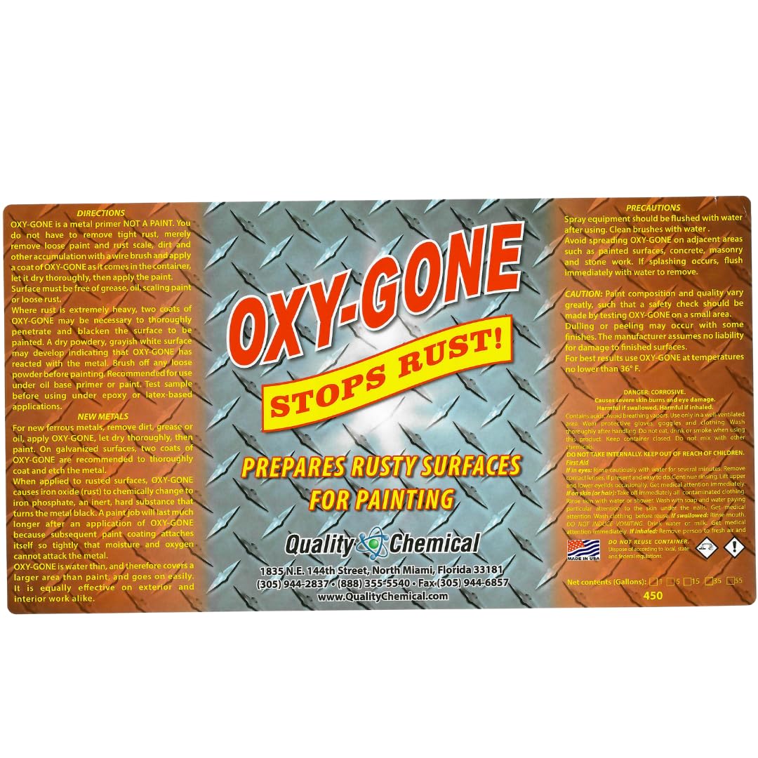 Oxy Gone Rust Remover and Metal Treatment (128 Fl Oz)