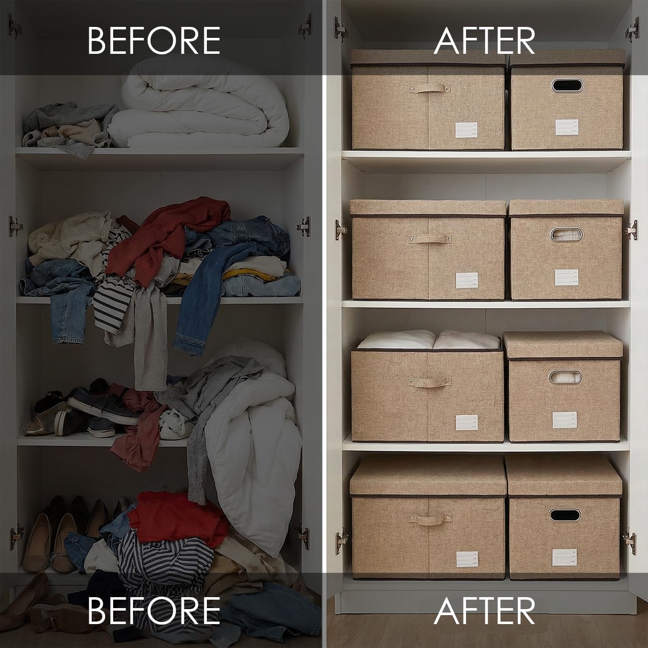 Storage Bins with Lids [3 (3 Count)
