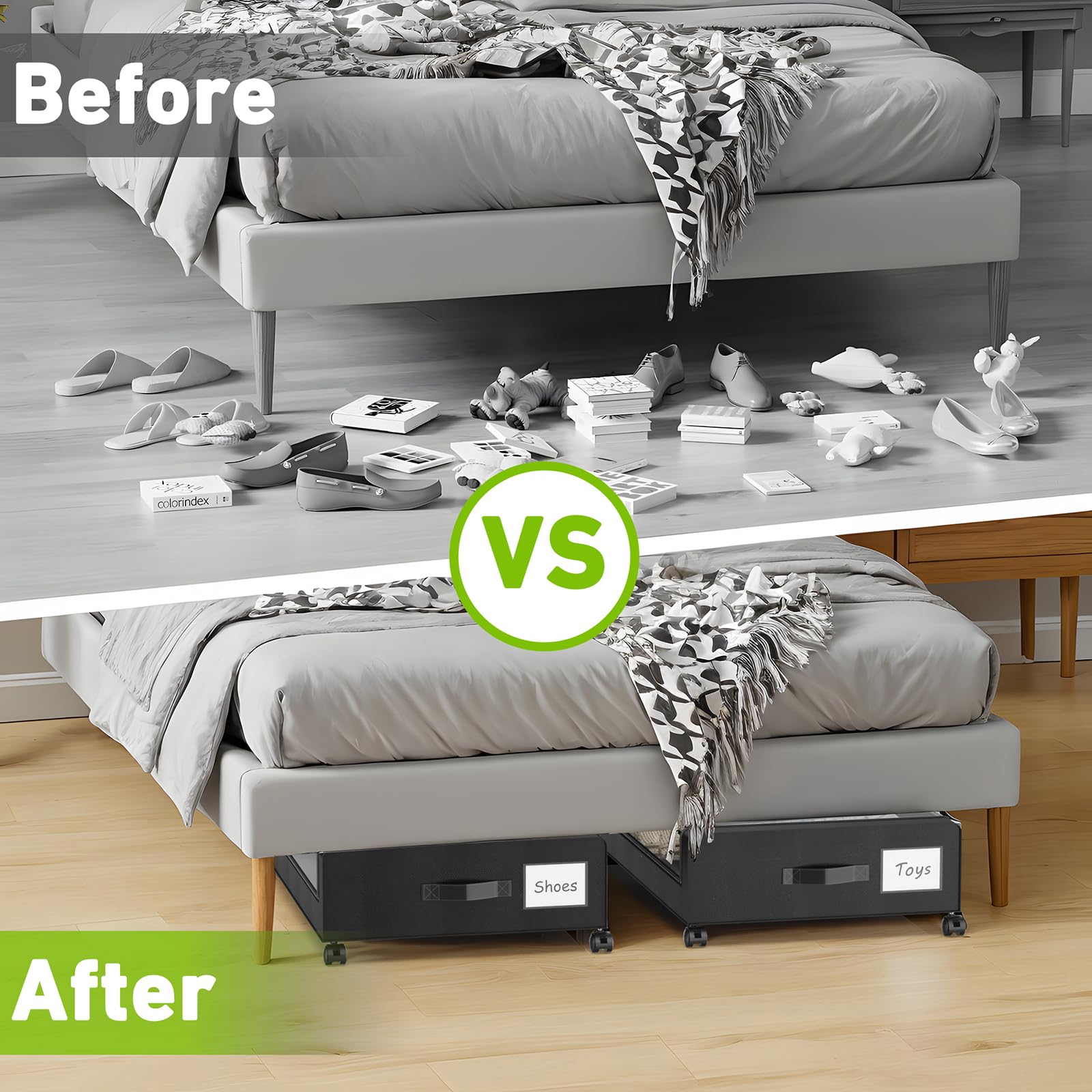 Under Bed Storage with Wheels (2 Count)