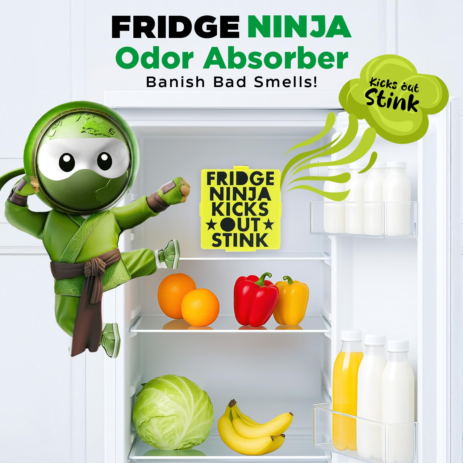 Fridge Ninja Compact Fridge Deodorizer (2 Count)