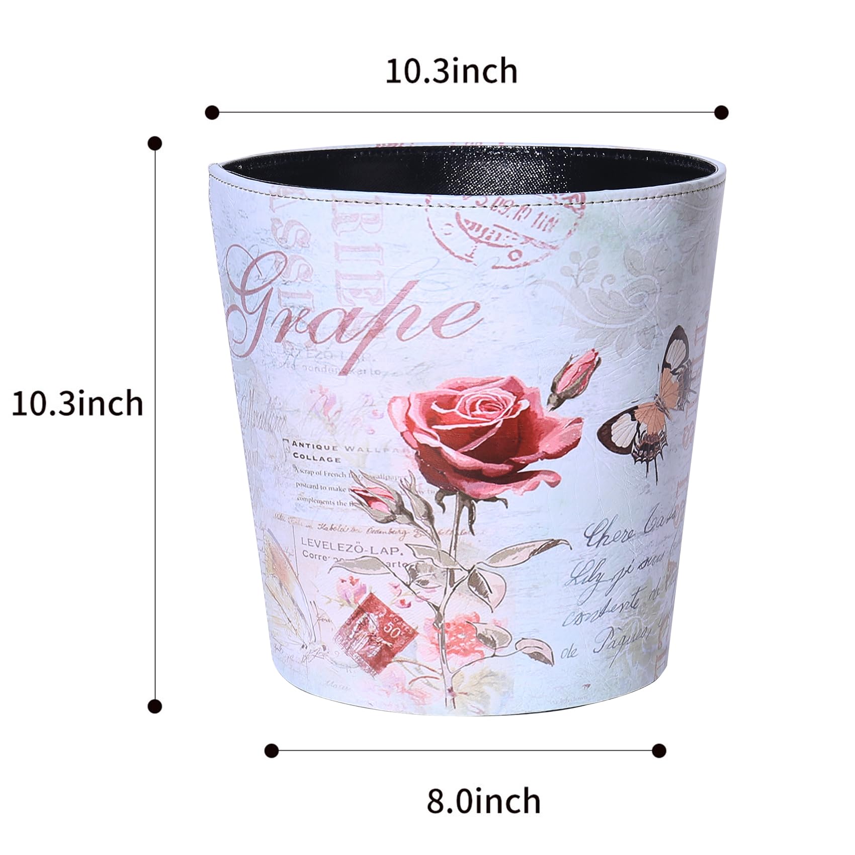 PU Leather Small Trash Can Wastebasket