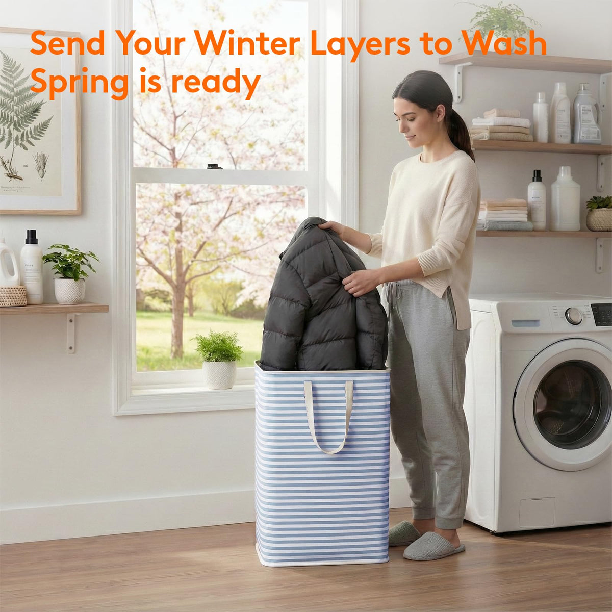 2 Pack Laundry Basket 80L Each (2 Count)