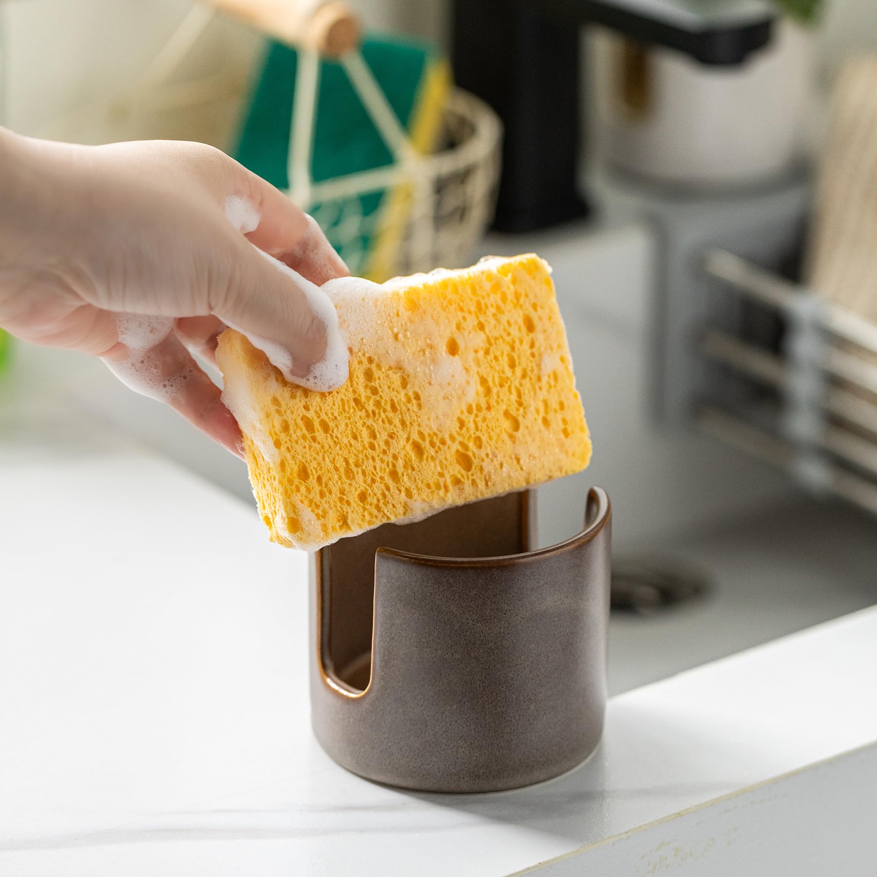 Ceramic Sponge Holder for Kitchen Sink