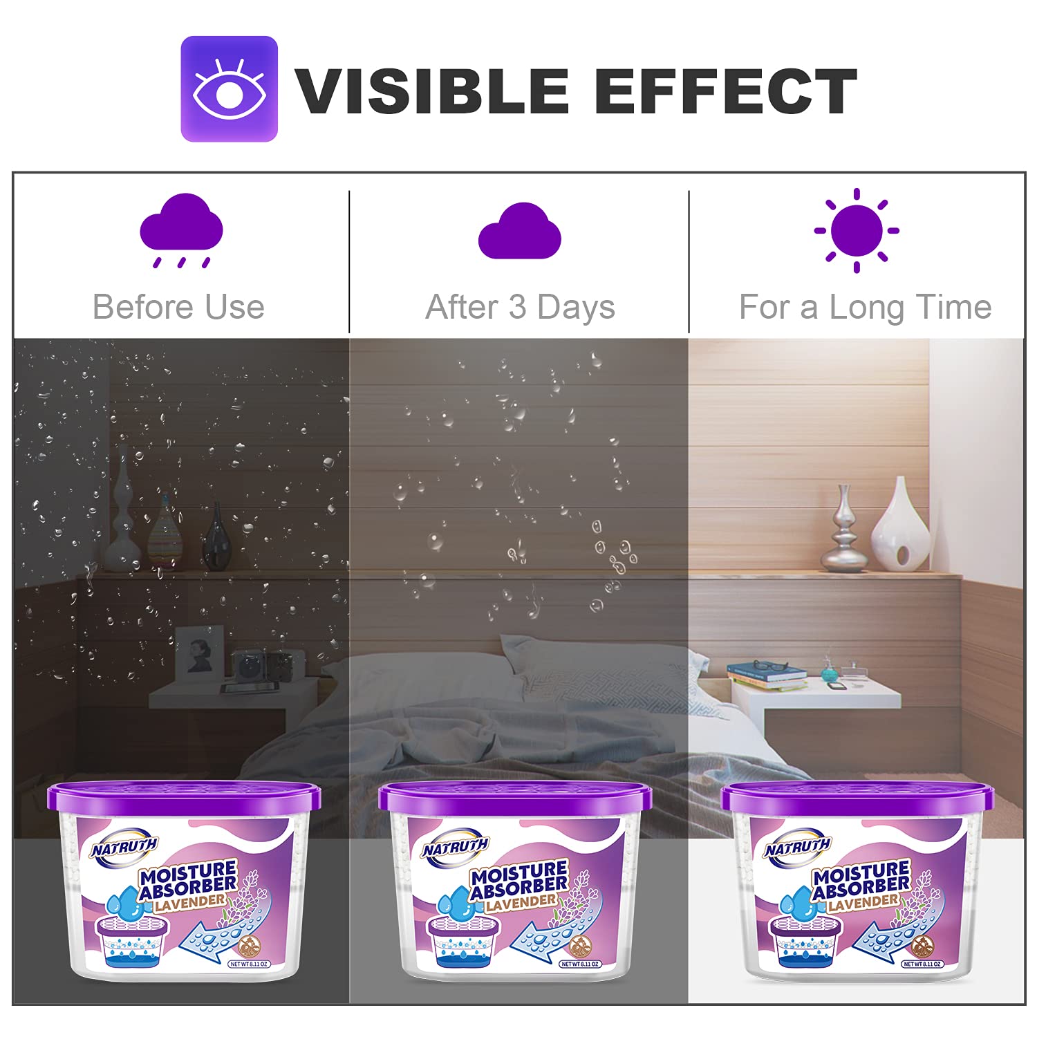 Moisture Absorbers with Lavender Scent (72.99 Ounce)