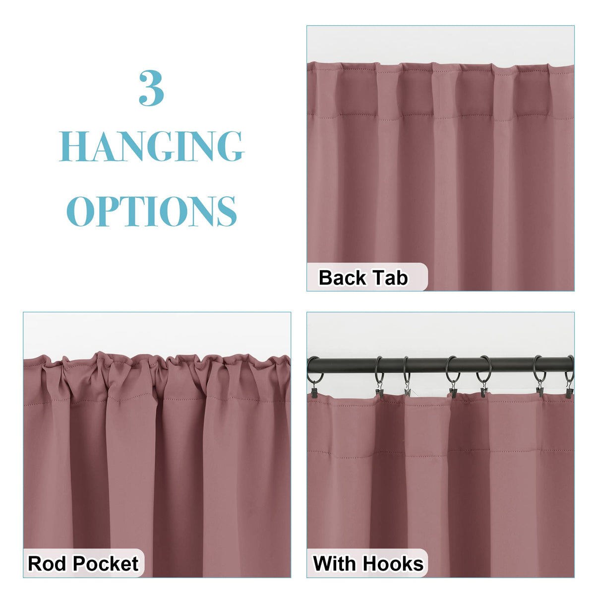 Kitchen Window Curtains (2 Count)