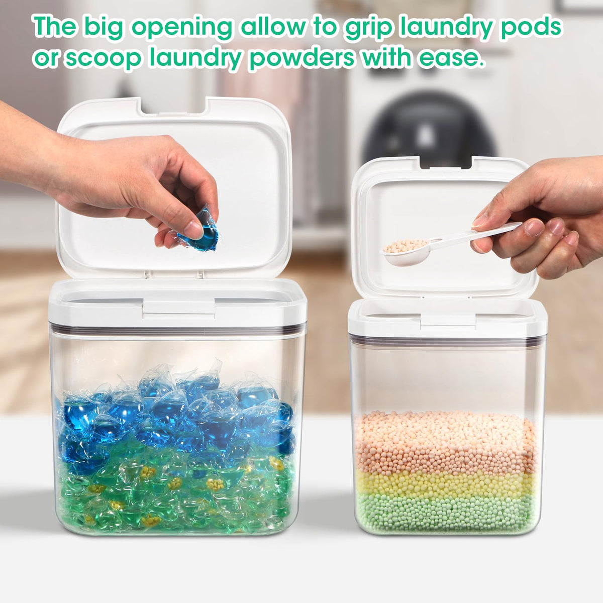 2 Pack Laundry Pods Container with One (2 Count)