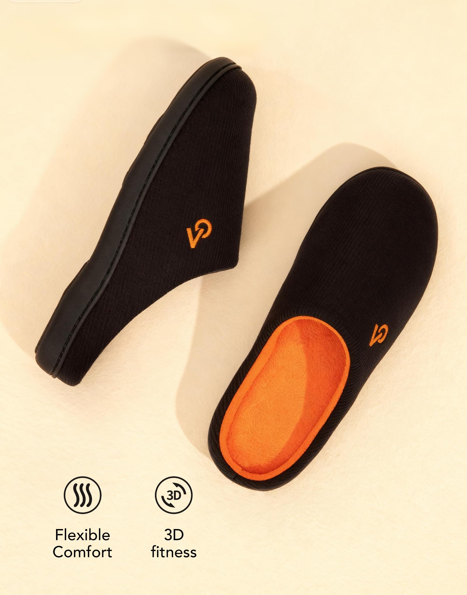 Men's Two Tone Cozy House Slippers Red