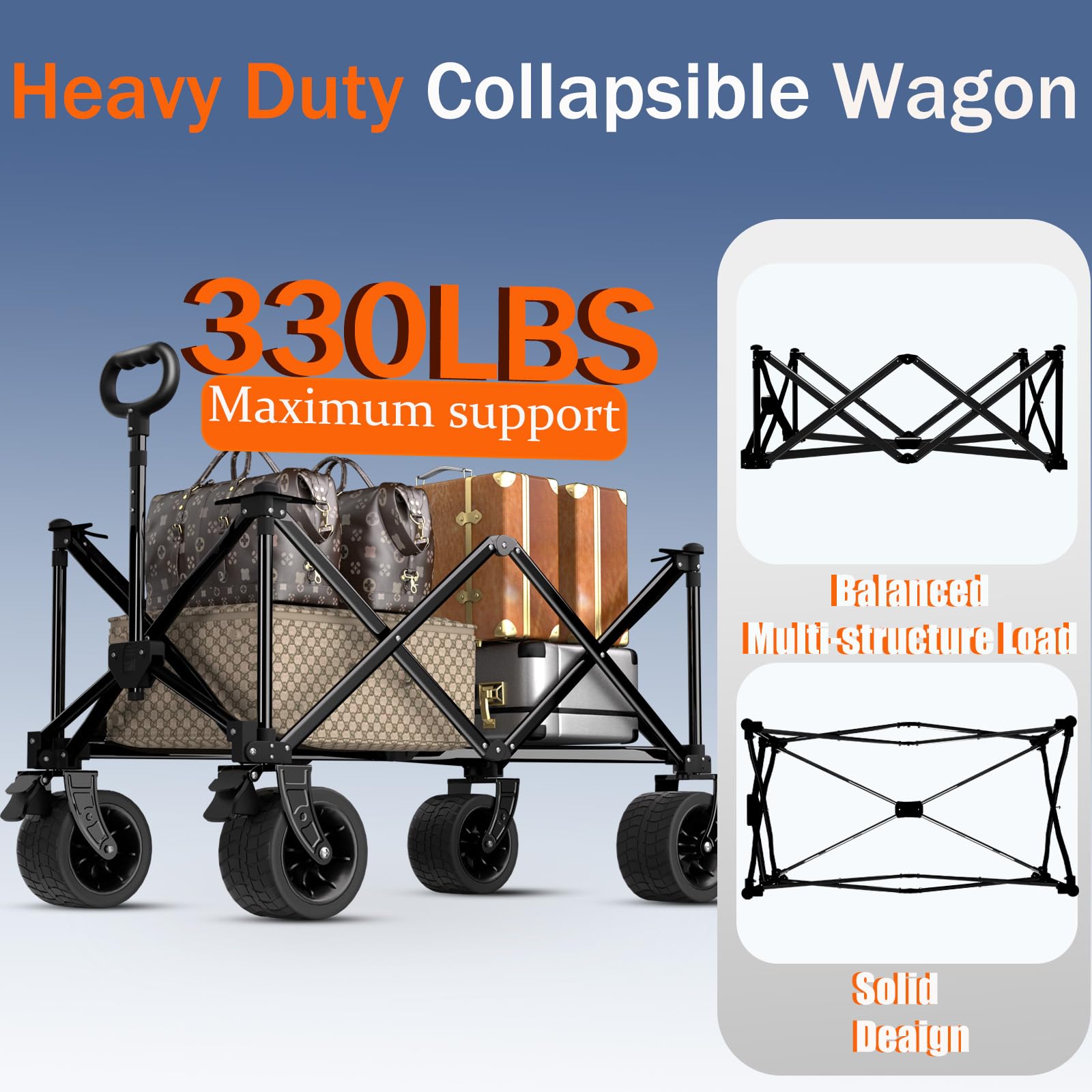 Folding Beach Wagons Carts Foldable