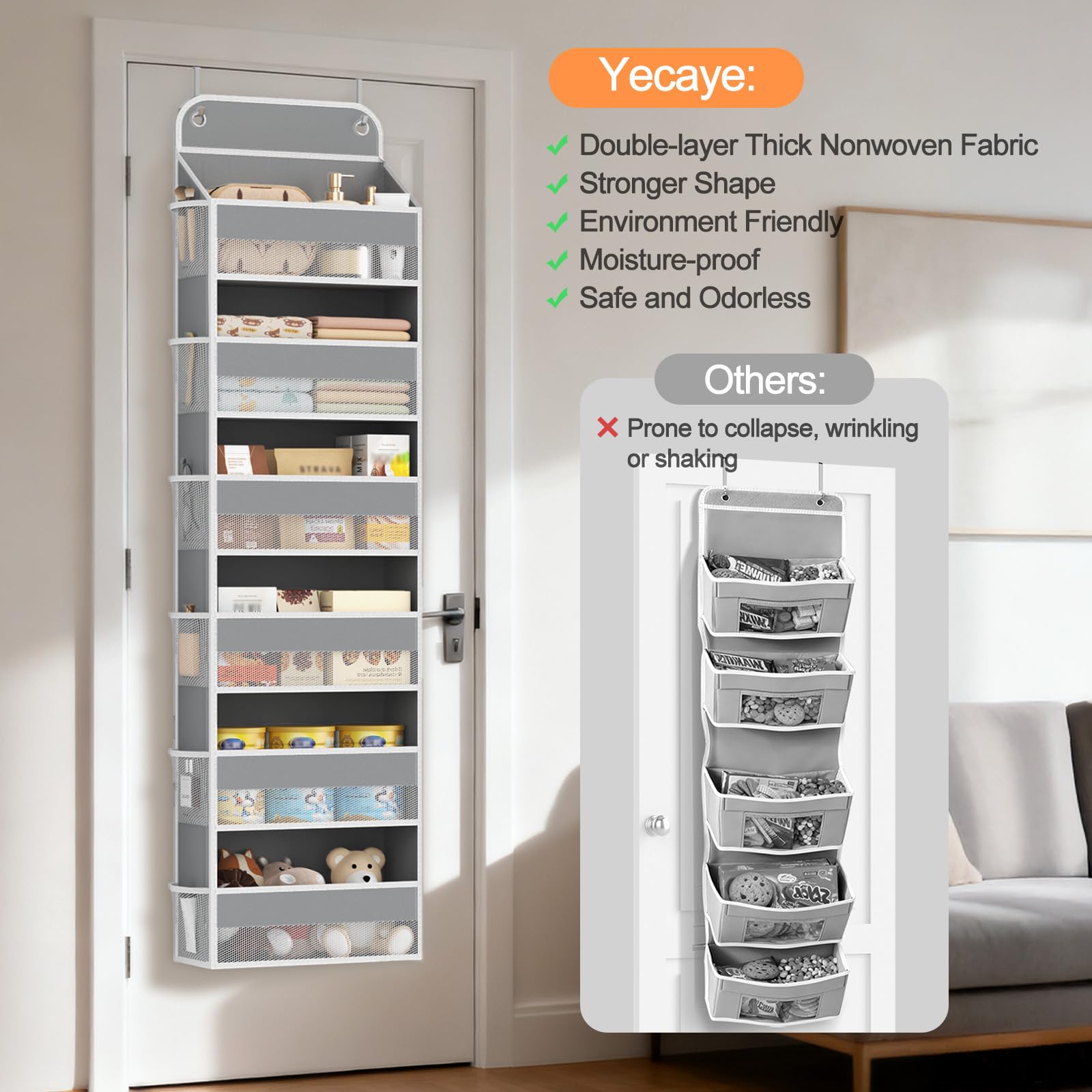 2 Pack Over The Door Organizer (2 Count)