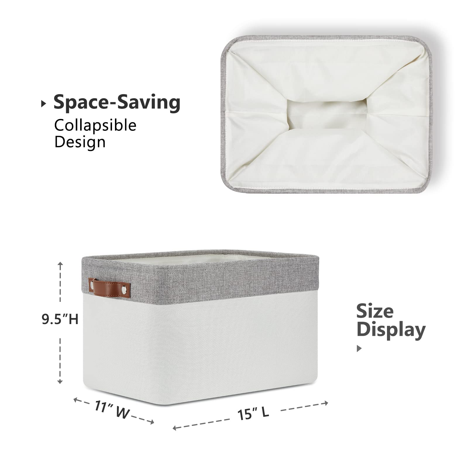 Storage Baskets for Organizing (3 Count)