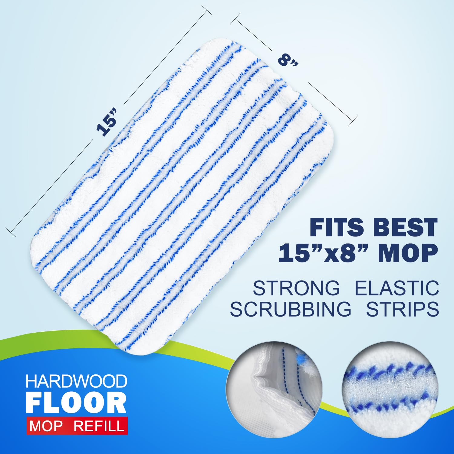 Matthew Microfiber Mop Refills Compatible with Hardwood Floor 'N More (4.99 Count)