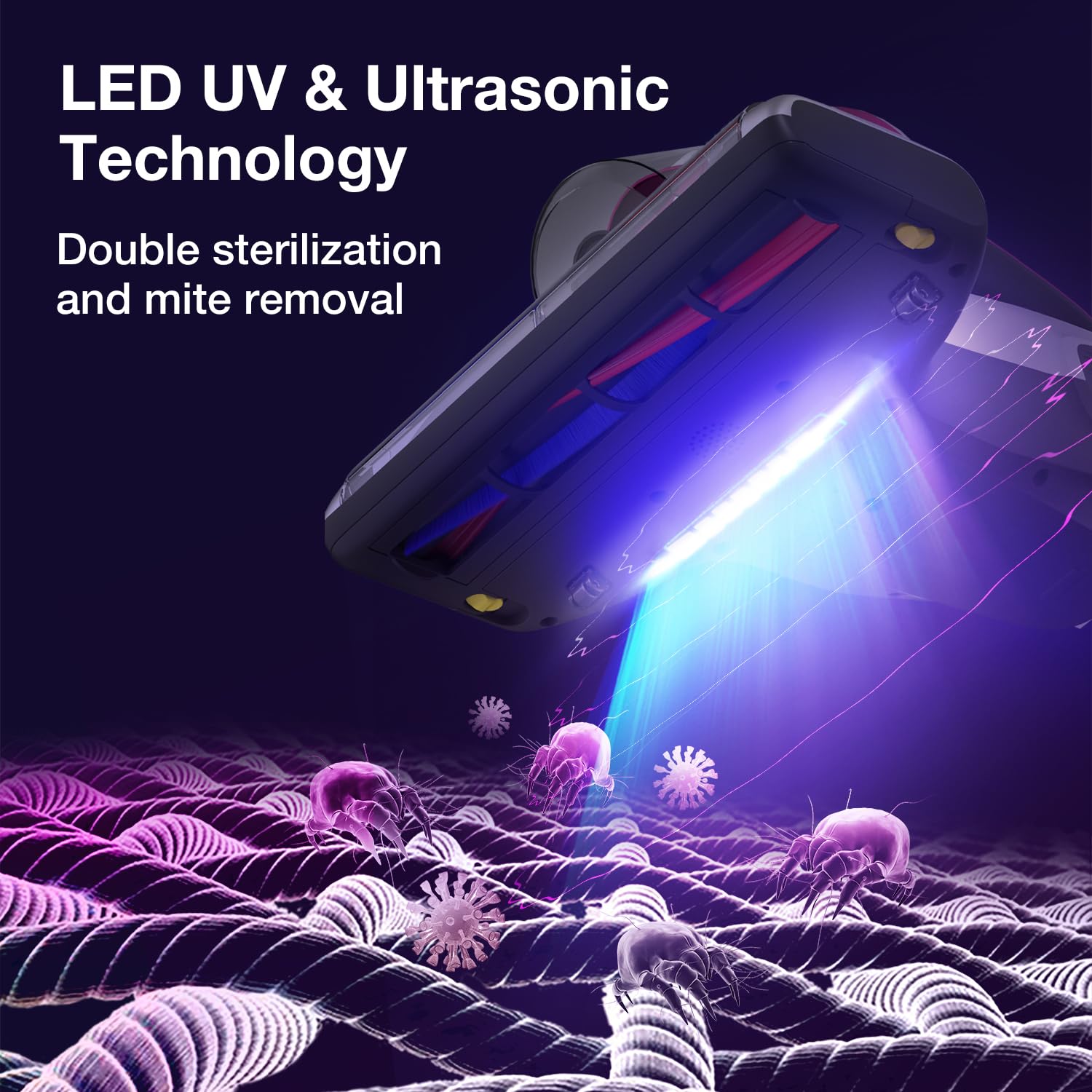 WB73 Bed & Mattress Vacuum Cleaner with UV Sanitizer & Ultrasonic