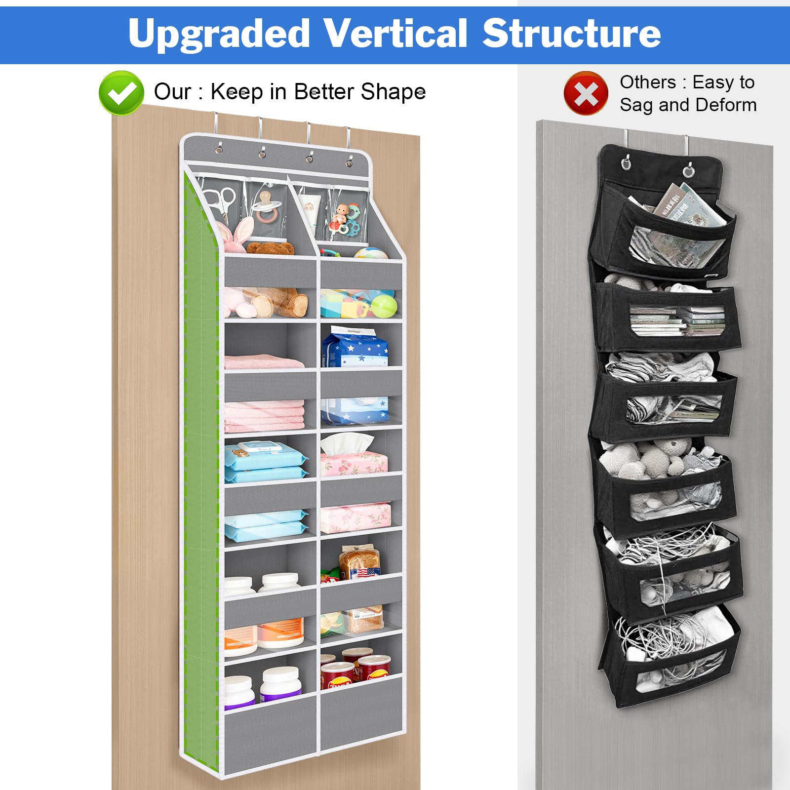Upgraded Over the Door Organizer for Baby Nursery