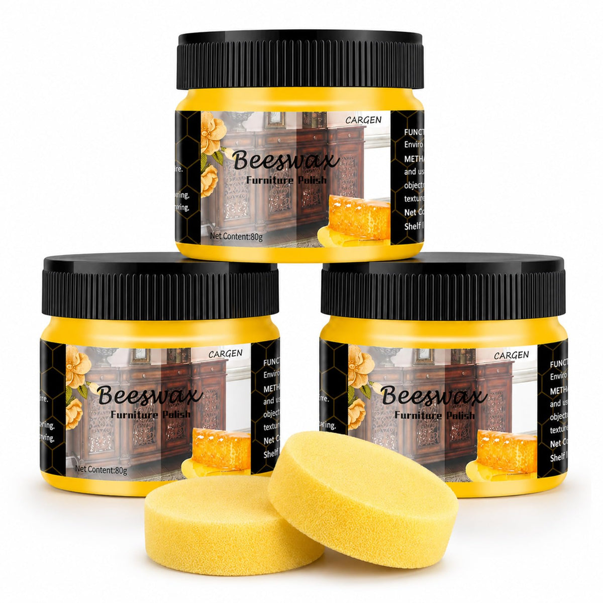 3PCS Beeswax Wood Polish (8.46 Ounce)
