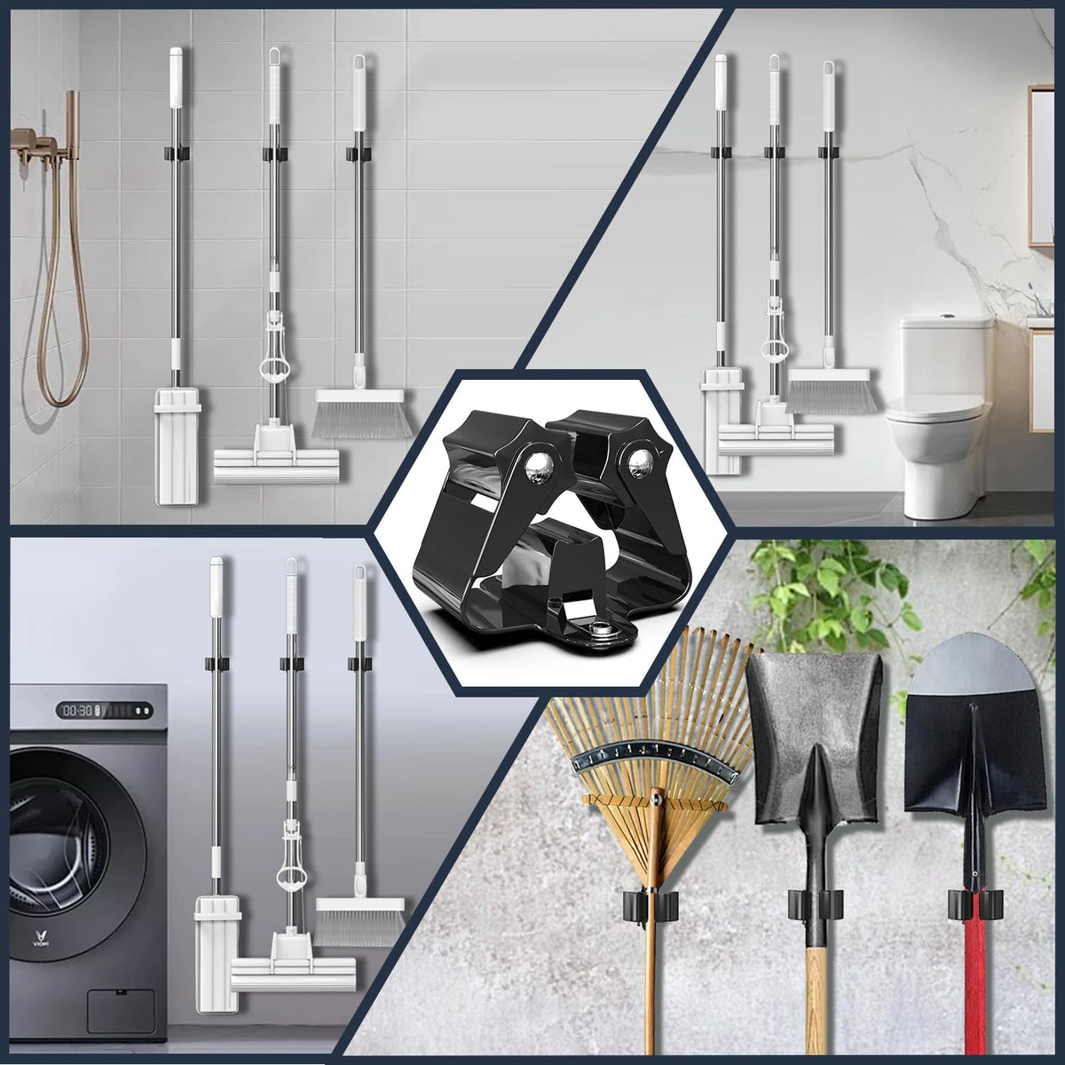 Broom Holder Wall Mount 30 Pack (30 Count)