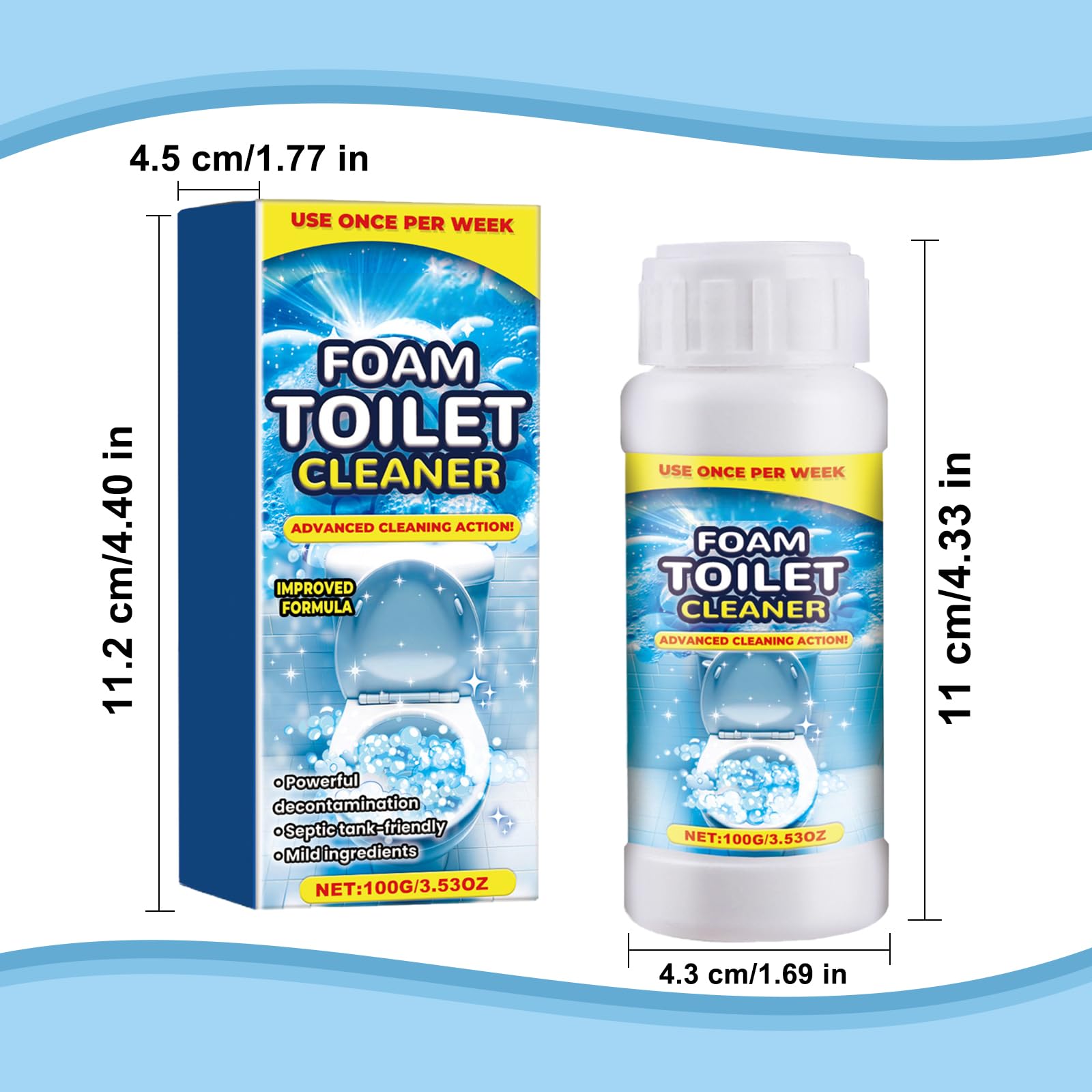 2PCS Foam Toilet Cleaner