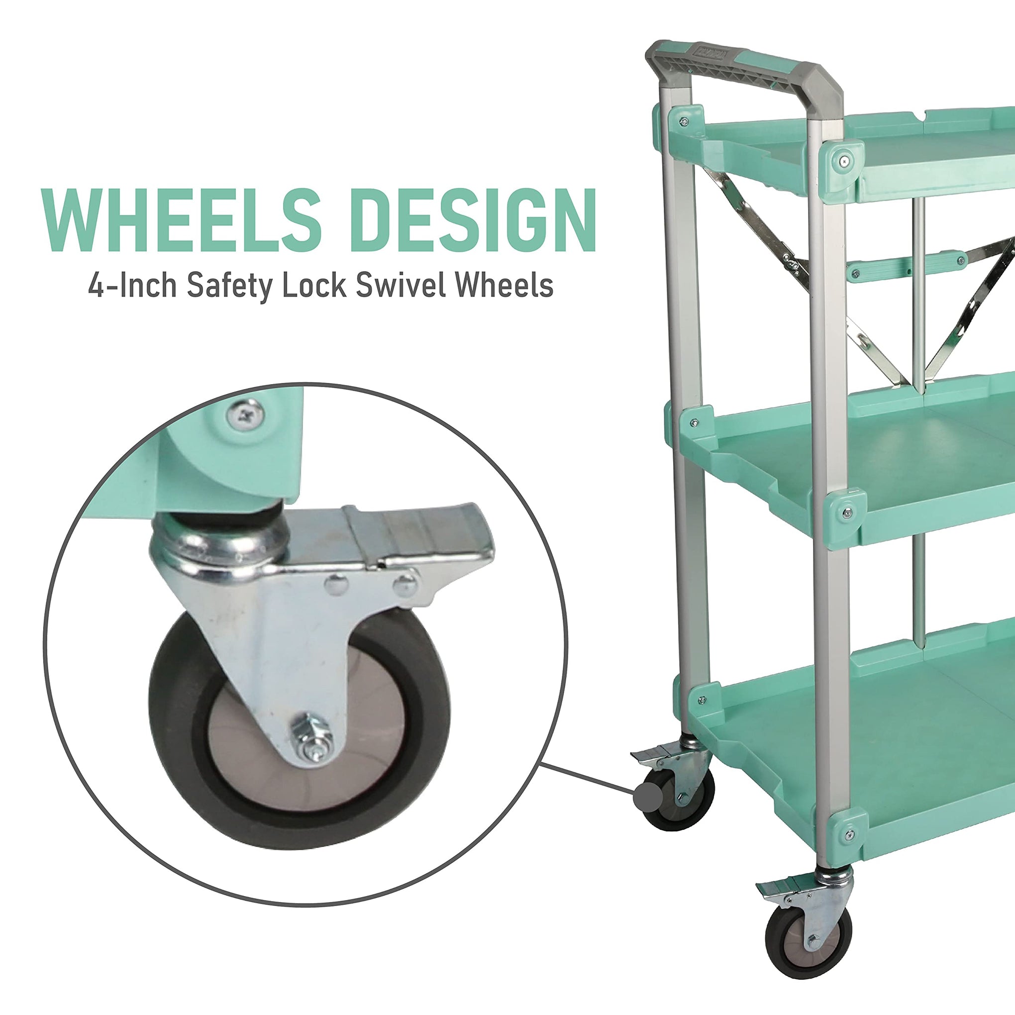 89 353 Pack N Roll Collapsible Service Cart