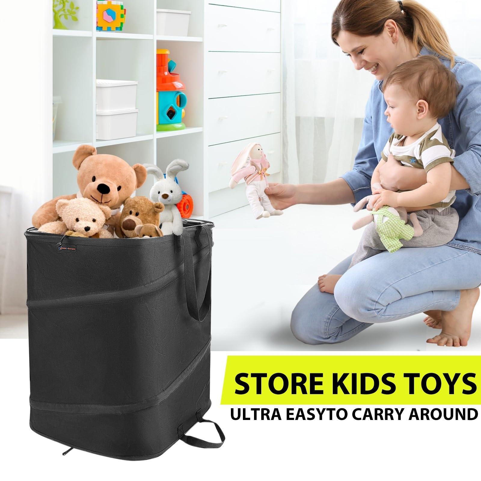 46 Gallon Square Collapsible Yard Waste Bin