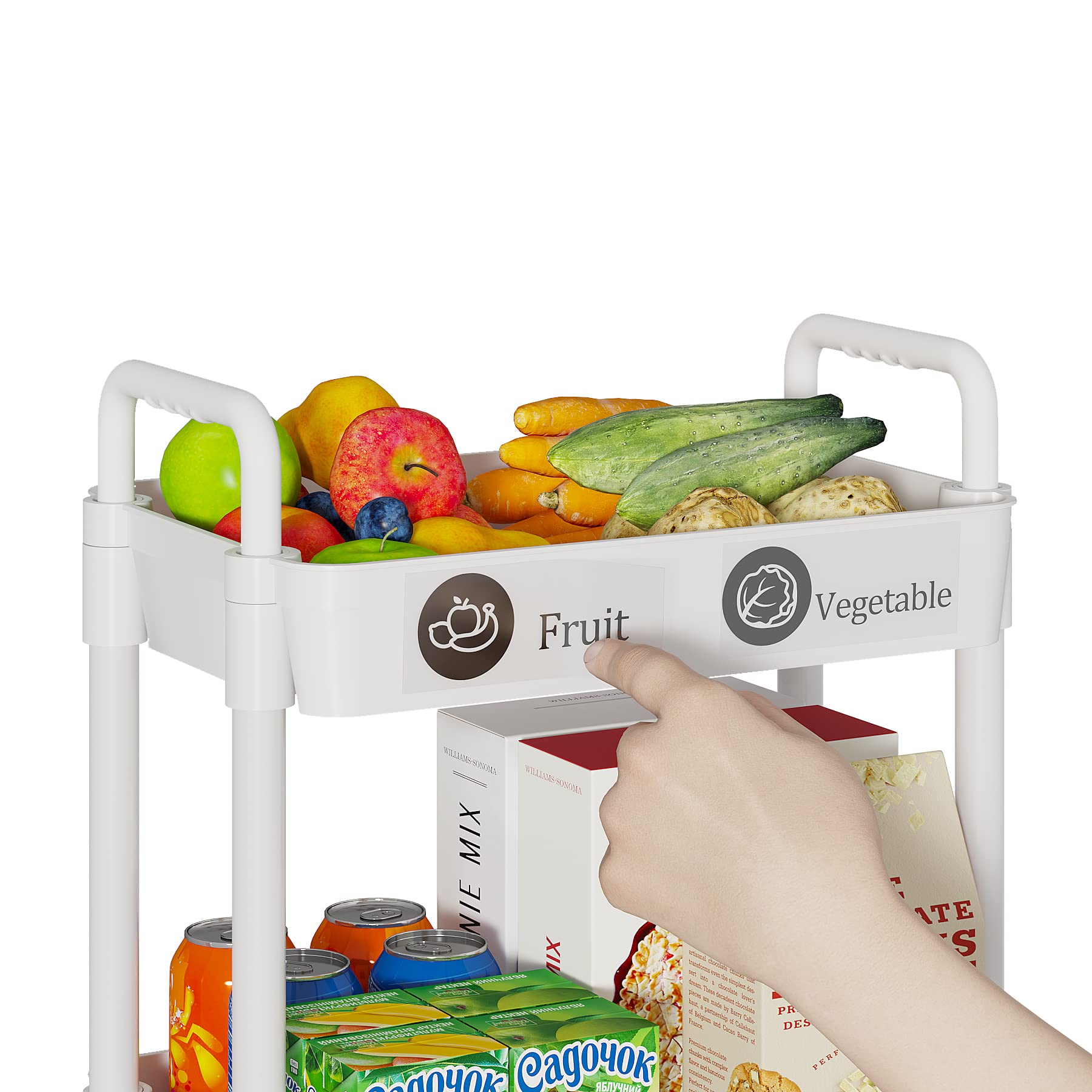 5 Tier Rolling Cart with Wheels (5 Count)