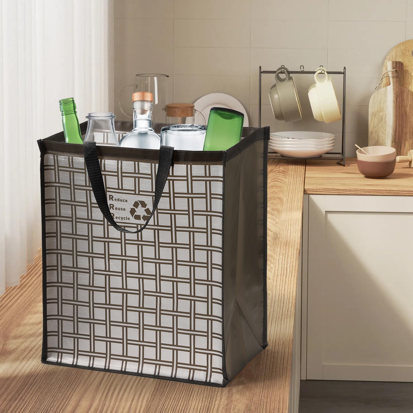 Recycle Bin Bags for Kitchen Home Trash Cans Sorting Bins 12 Gallon Set of 2 (2 Count)