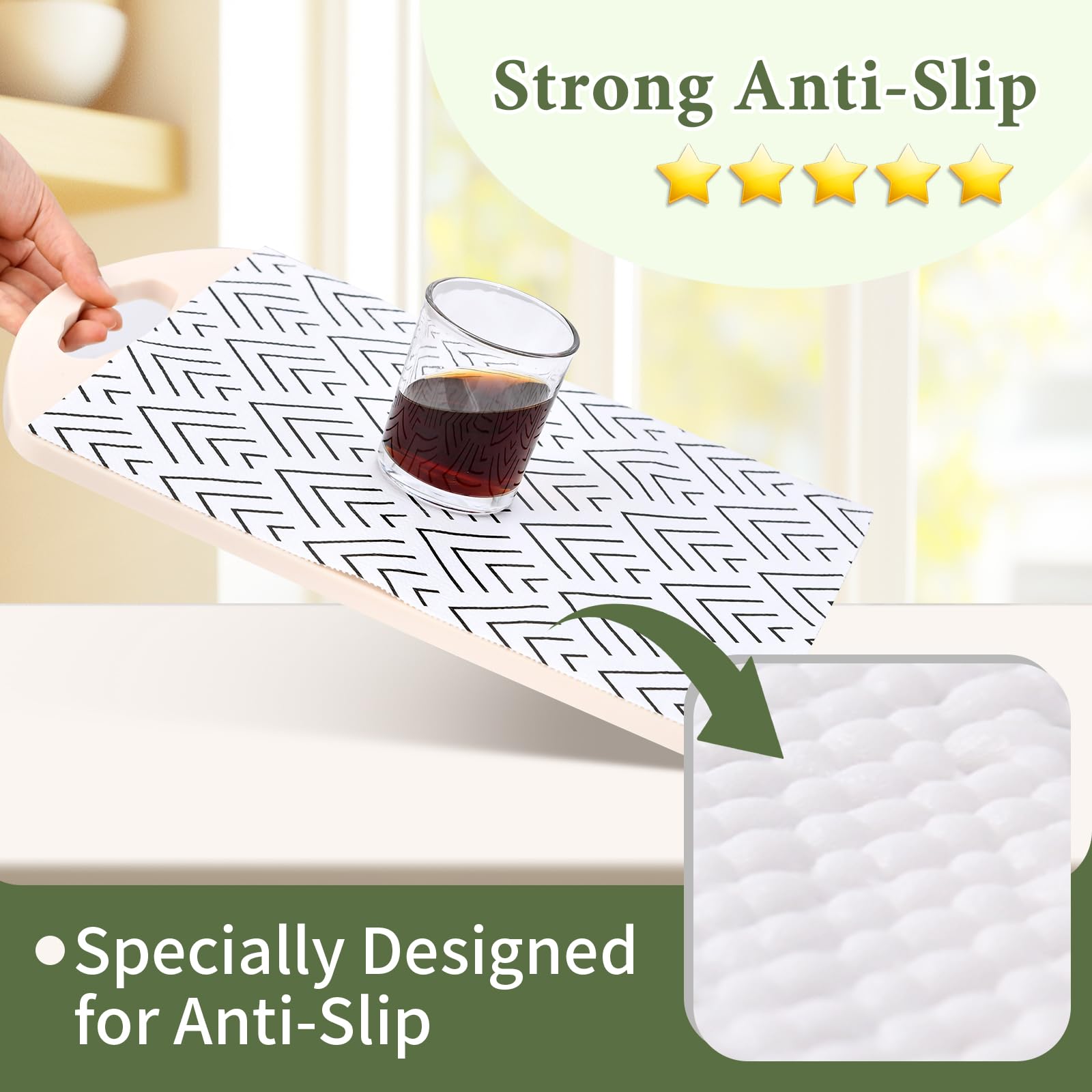 Shelf Liner for Kitchen Cabinets Non Adhesive Drawer Liner Non (4090.16 sq inches)
