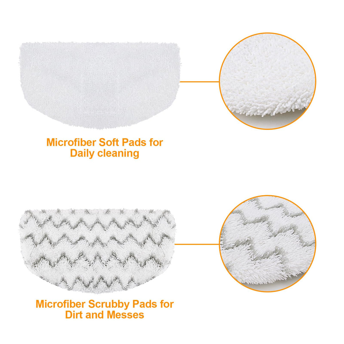 6 Pack 1940 Steam Mop Replacement Pads for Bissell Powerfresh Steam Mop (6 Count)