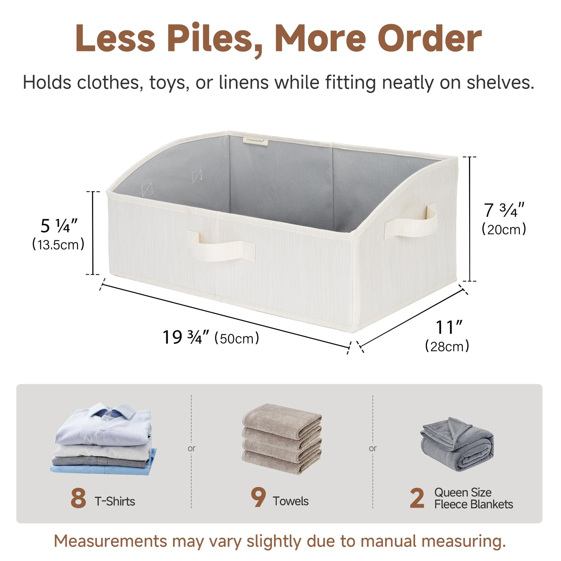 Closet Storage Bins Trapezoid (3 Count)