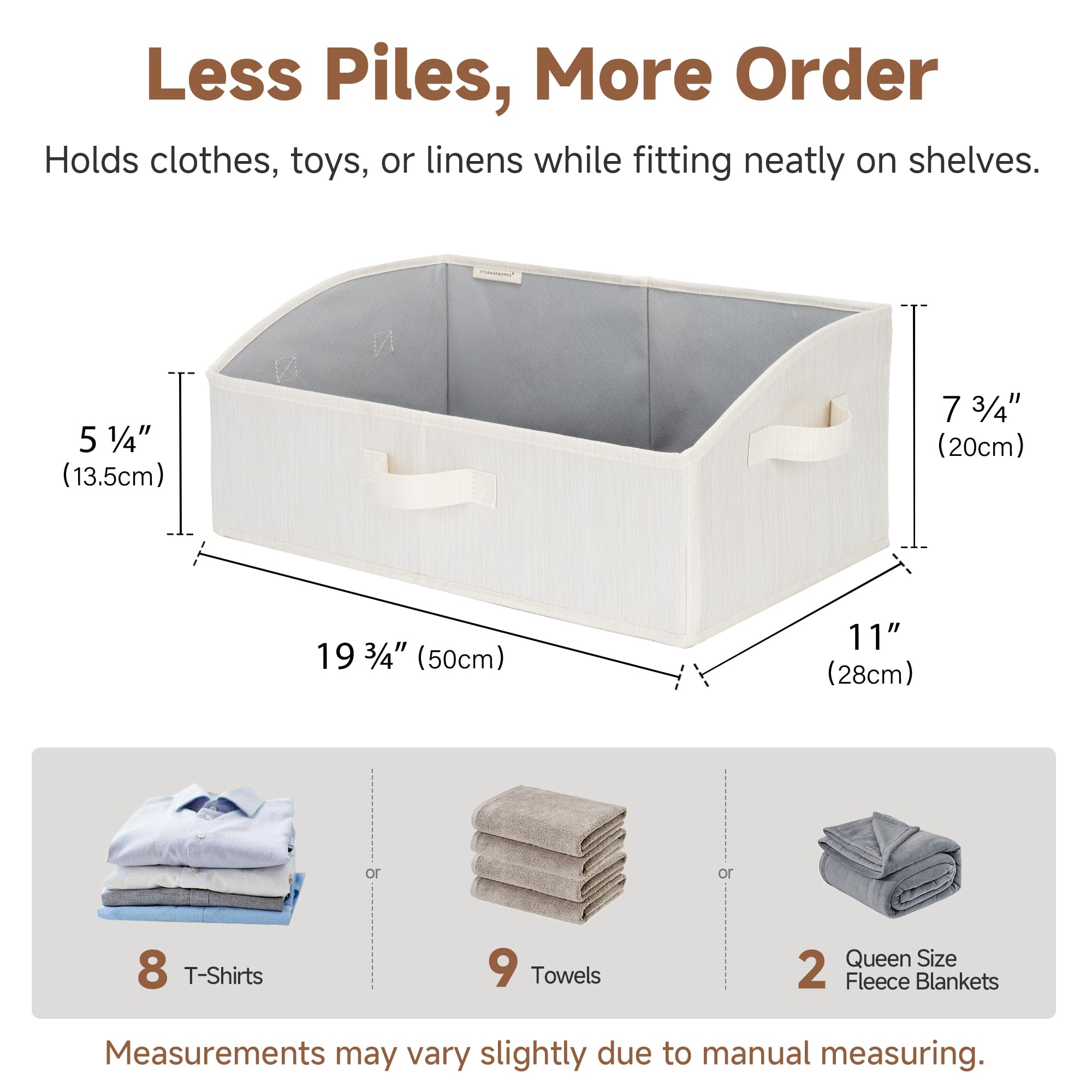 Closet Storage Bins Trapezoid (3 Count)