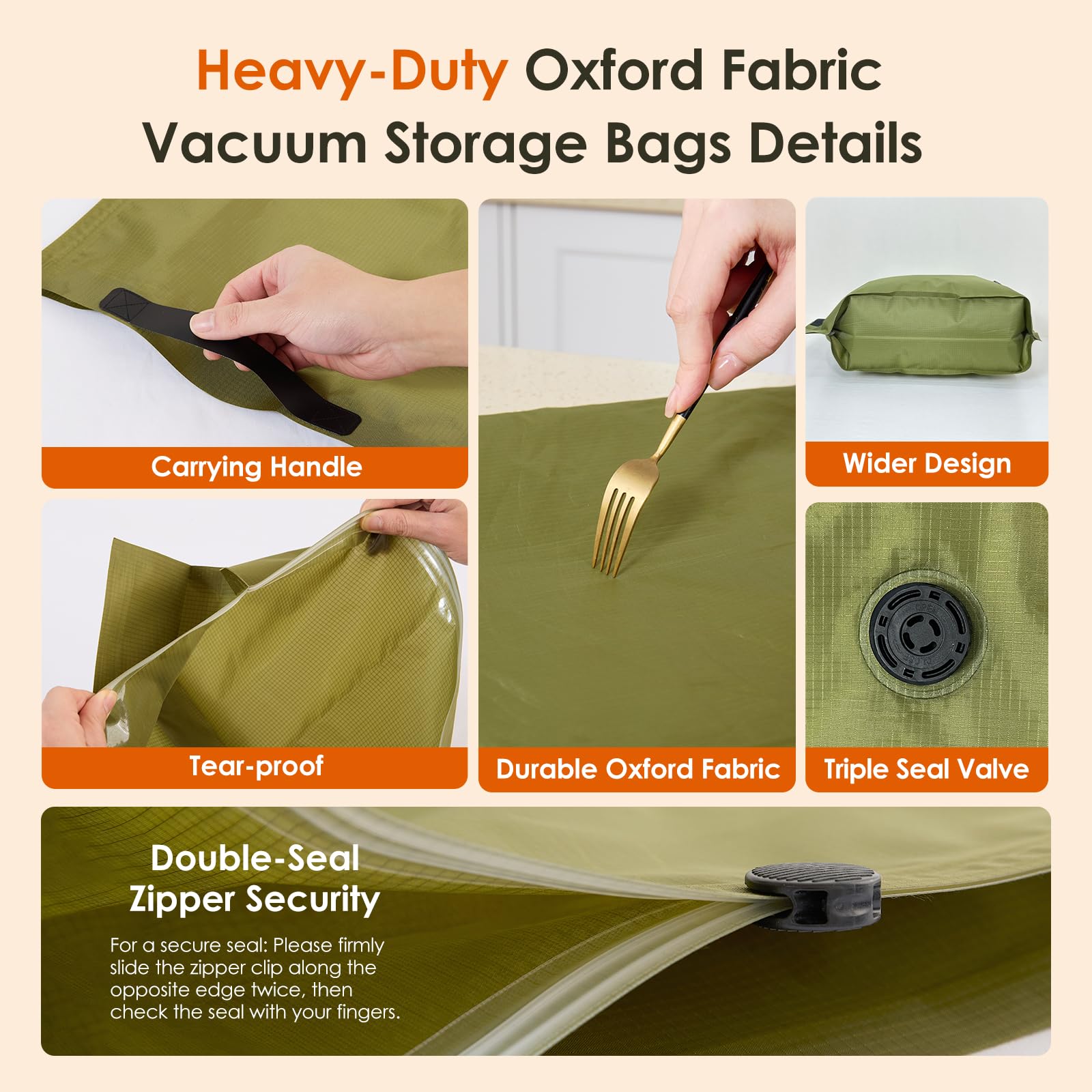 4 Pack Fabric Vacuum Storage Bags with Wireless Electric Pump Anti