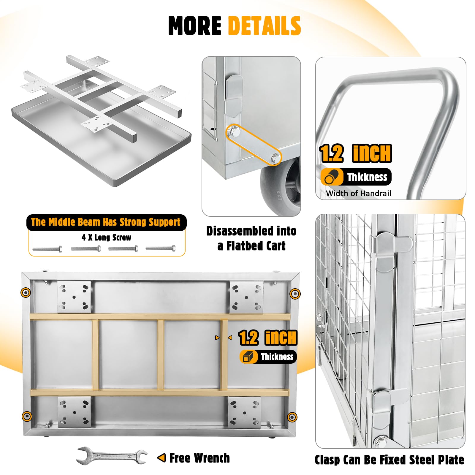 Platform Truck Cart with Cage