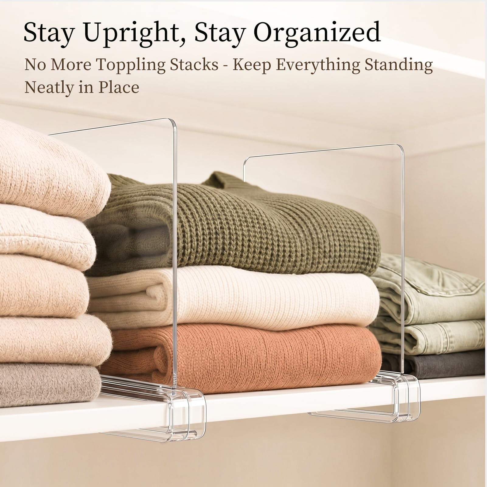Shelf Dividers Purse Organizer for Closet (16 Count)