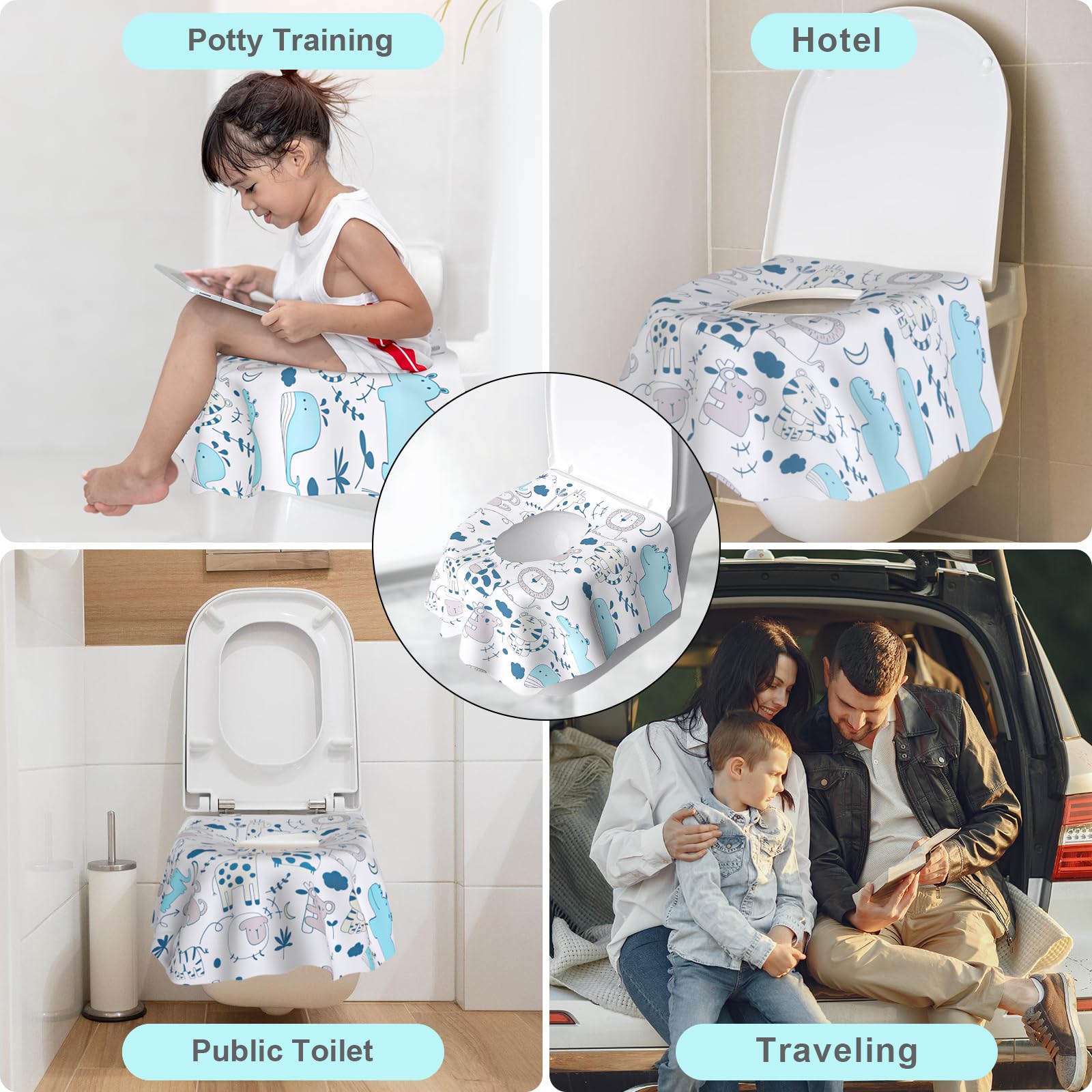 20 Pack Disposable Toilet Seat Covers for Travel (20 Count)