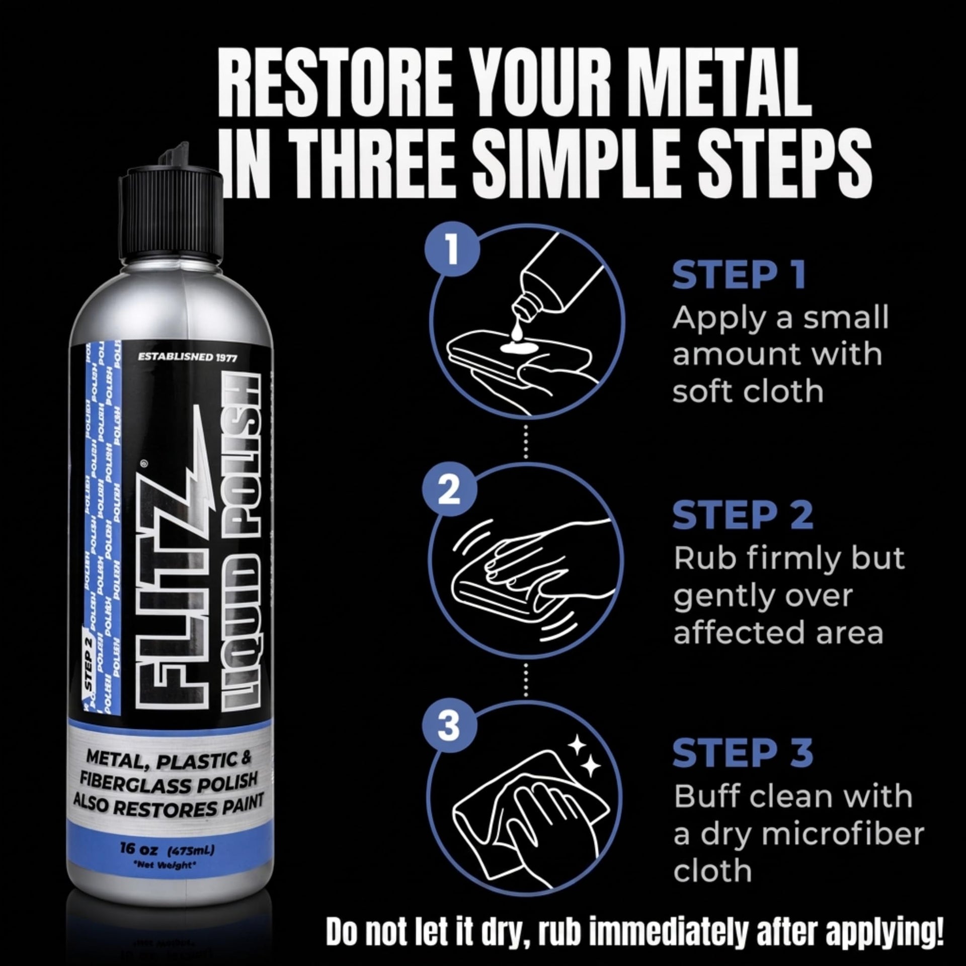 Multi Purpose Metal Polish Liquid (16 Fl Oz)