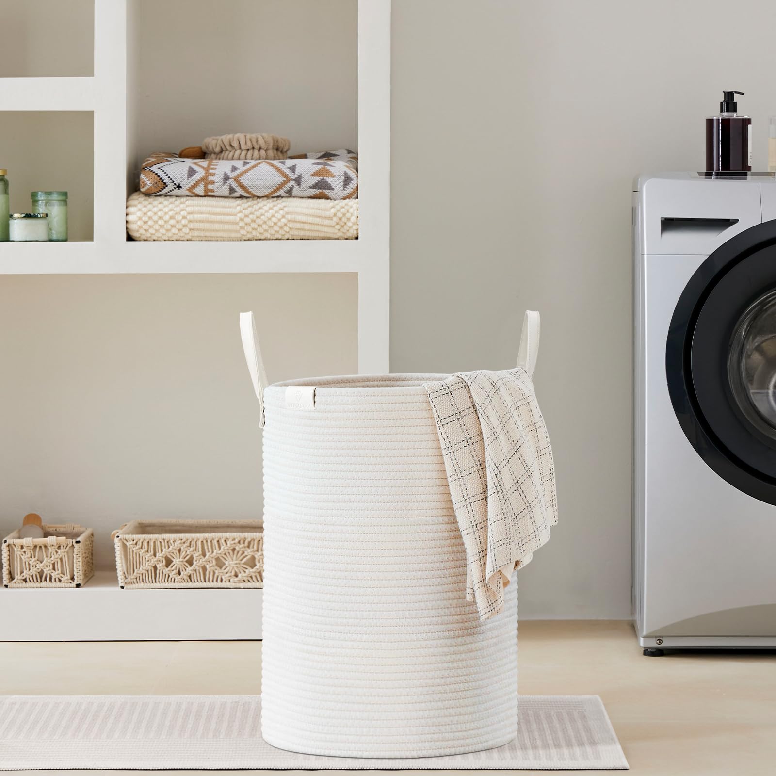 72L Tall Woven Rope Laundry Hamper (2434.6096 Fl Oz) - ModHome Supplies